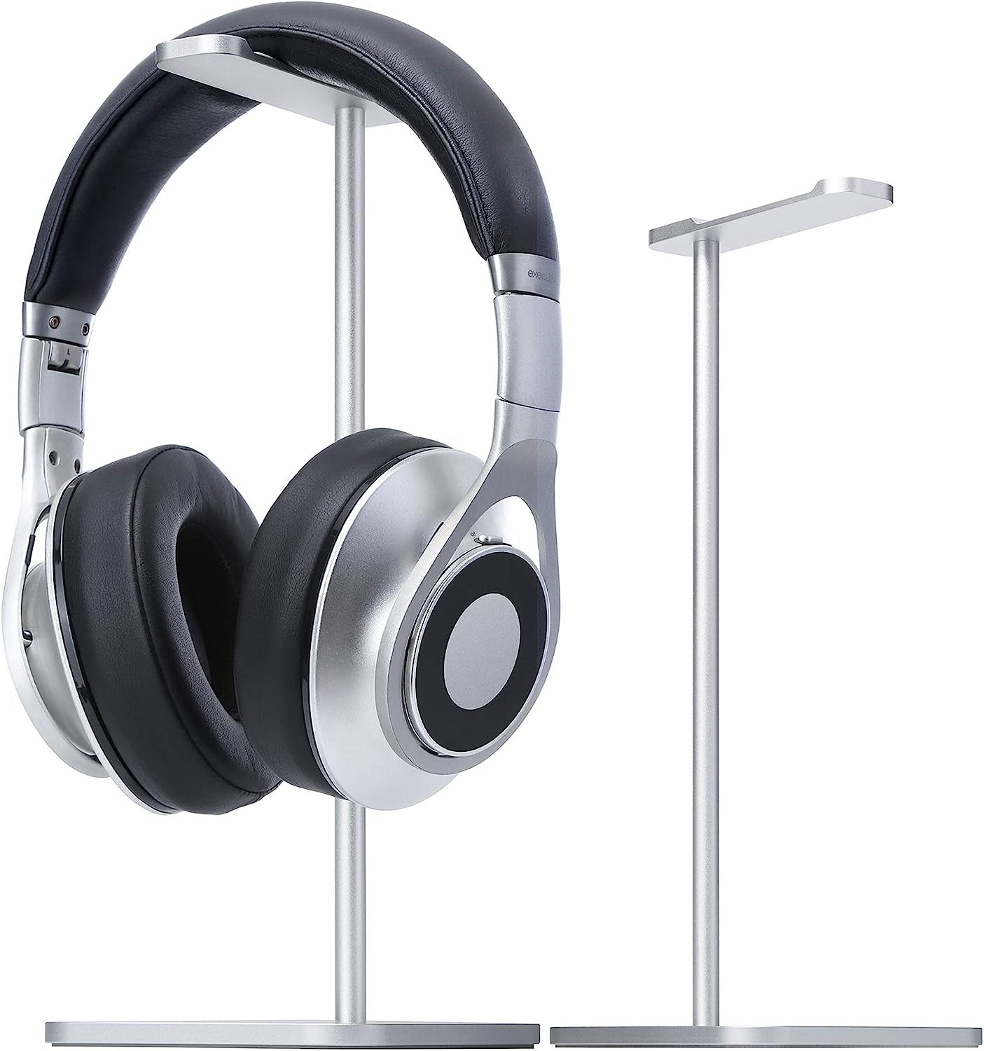 Aluminum Headphones Stand Holder, Suitable for Headphone Display Stands of All Gaming Headsets and Wireless Headset Sizes (Space Gray)  MHQJRH Silver  