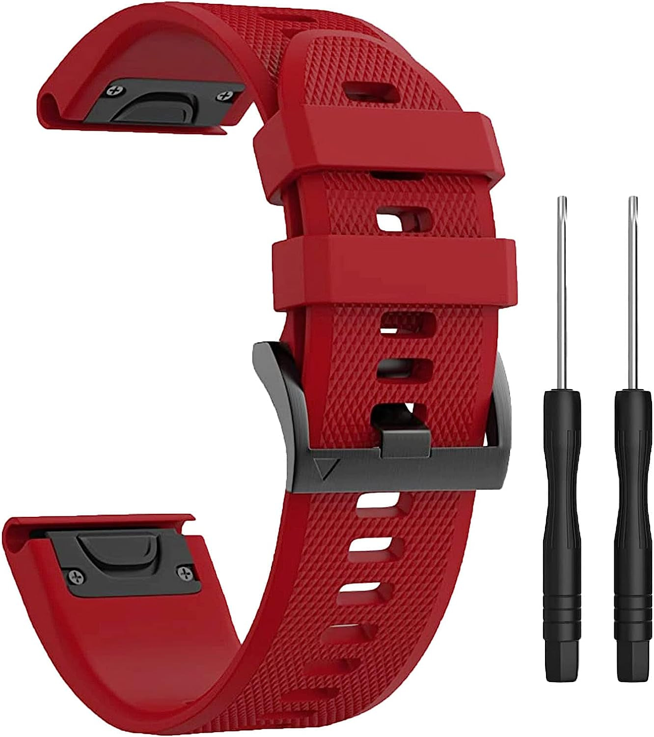 Watch Band Fenix 5 22Mm Width Compatible with Fenix 5/Fenix 5 Plus/Fenix 6/Fenix 6 Pro/Forerunner 935/Forerunner 945/Instinct Tide/Instinct Tactical  GERSIK Red  