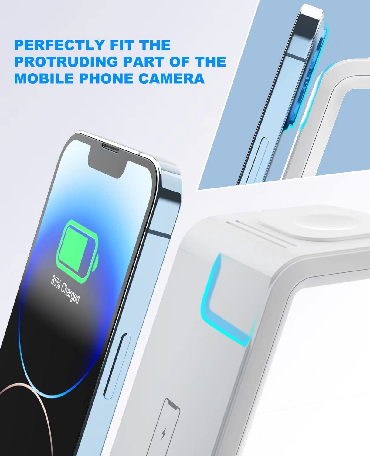 Wireless Charging Station,3 in 1 Fast Charger Stand Compatible with Iphone 14/13/12/11 Pro Max/X/Xs Max/8/8 Plus, Iwatch Series Ultra/8/7/6/5/Se/4/3/2, Airpods 3/2/Pro/Pro 2  Bifrost   
