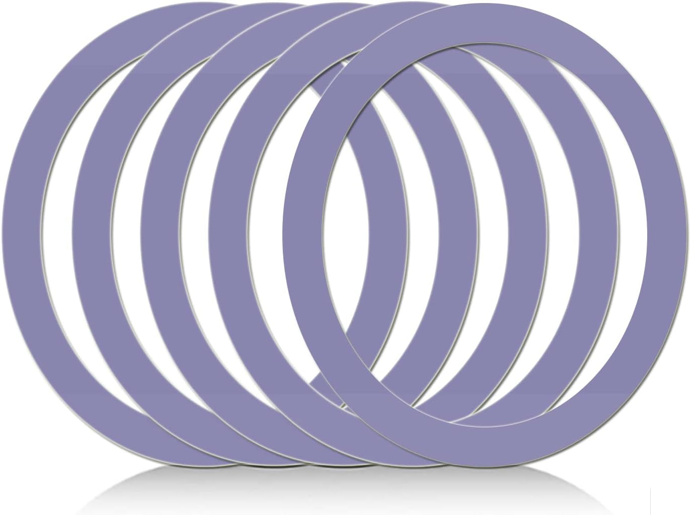 COJOC 5PCS for Universal Magnetic Adapter Ring,Magnet Sticker Compatible with Wireless Charging Accessories for Iphone 14/13/12 Mini Pro Max,For Galaxy S22/S21 Ultra and Phone Case,White  COJOC Purple  