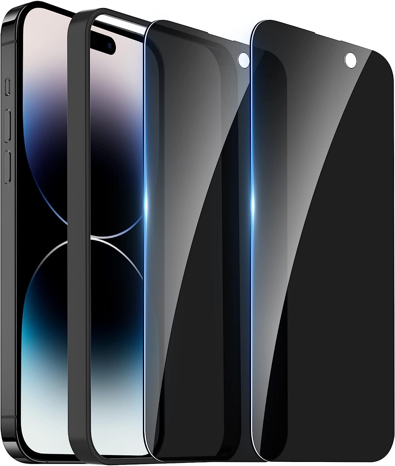 WHPXJY [2 Pack] Iphone 13/Iphone 13 Pro/Iphone 14 Privacy Screen Protector, Anti-Spy Tempered Glass Film for Iphone 13/13 Pro, Touch Sensitive, Bubble Free, Case Friendly, with Easy Alignment Tool  Crworld For iPhone 14 Pro Max - 2 Pack  