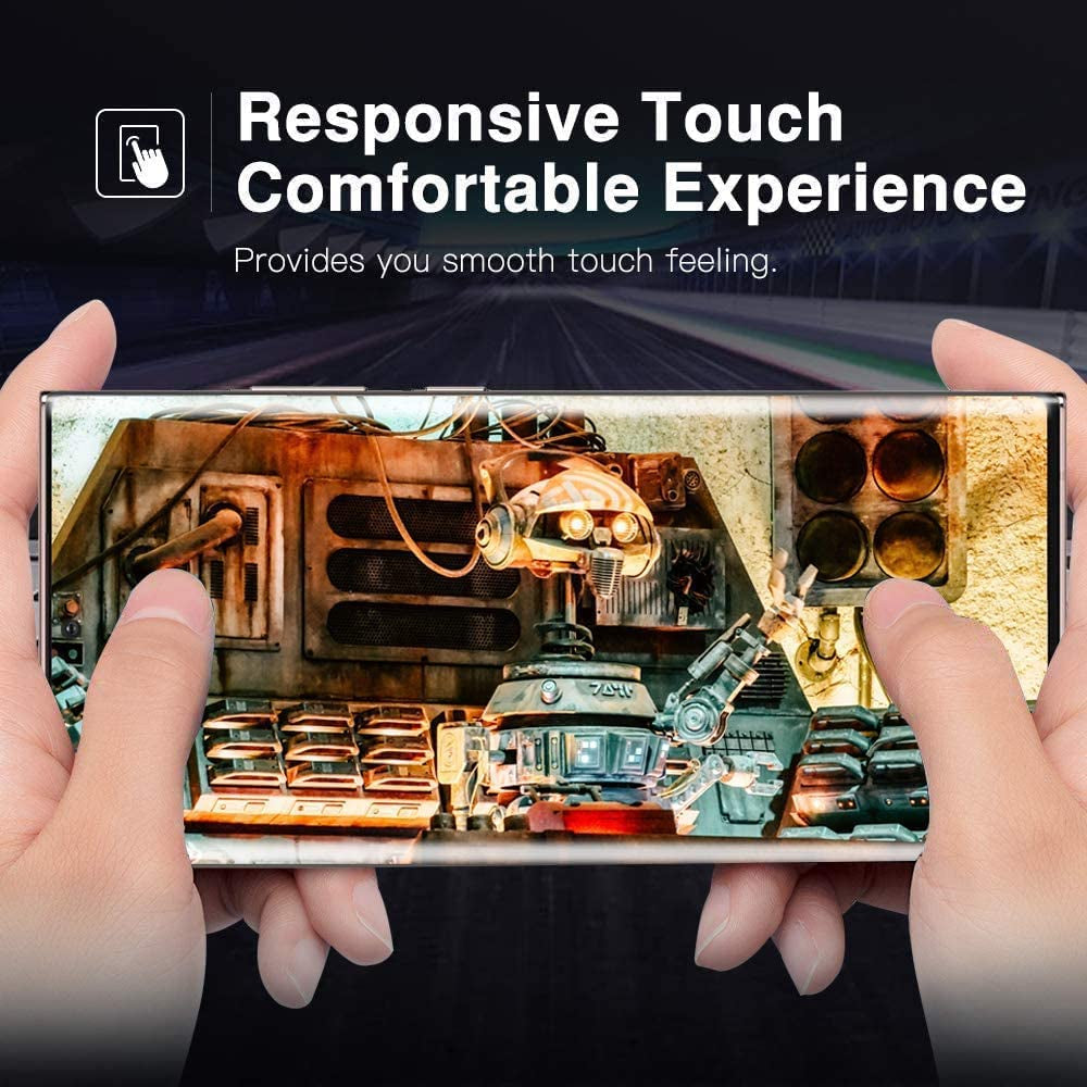 [2+2 Pack] Galaxy S23 Ultra Screen Protector Include 2 Pack Tempered Glass Screen Protector +2 Pack Tempered Glass Camera Lens Protector,9H Hardness,3D Curved,Touch Sensitive for Galaxy S23 Ultra 5G  UIYTRAESTING   