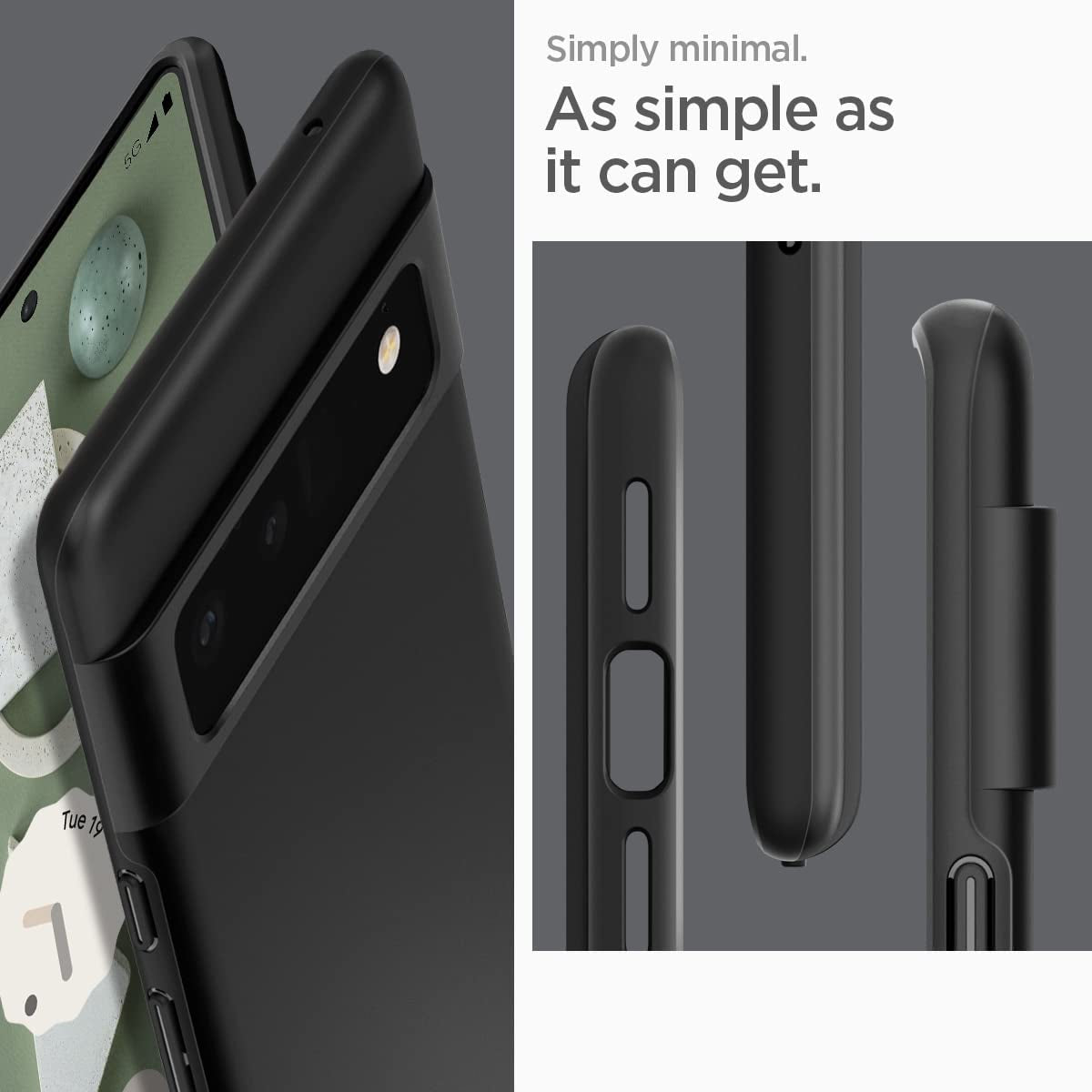Spigen Thin Fit Designed for Google Pixel 6 Pro Case (2021) - Black  Spigen   
