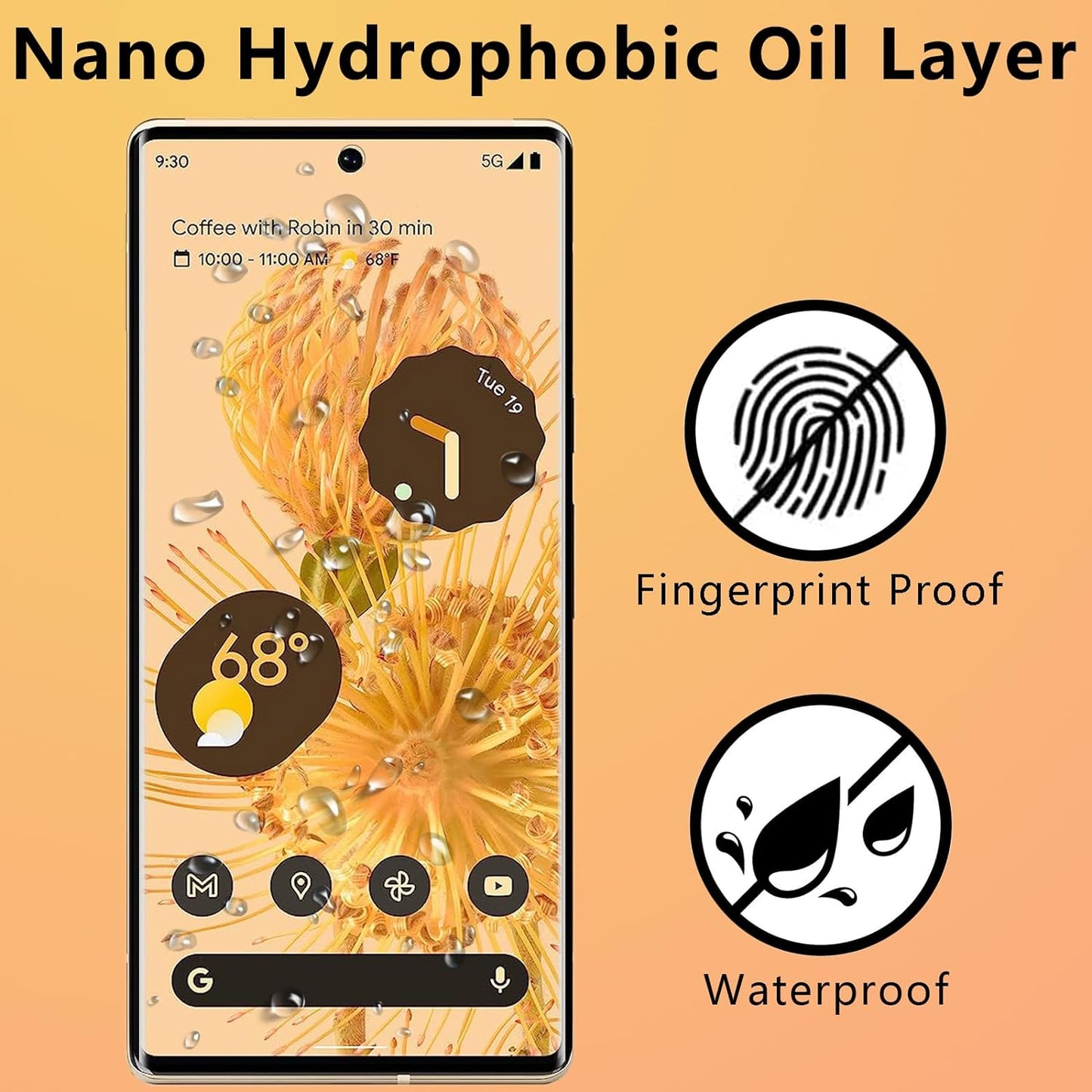 [2+2 Pack] for Google Pixel 6 Pro Screen Prote and Camera Lens Protector, 9H Tempered Glass, Ultra Clear Screen Protector, anti Scratch, Bubble Free, HD Clear, Fingerprint Support  GUMANYU   