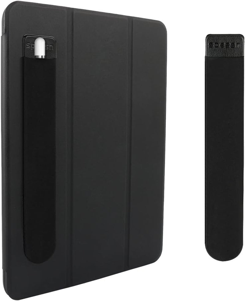 Spessn Compatible Apple Pencil Holder Sticker (1St and 2Nd Gen), Elastic Lycra Stylus Pocket Ipad Screen Pen Protective Pouch Adhesive Sleeve for Stylus Pens - Black  Spessn 2pc  