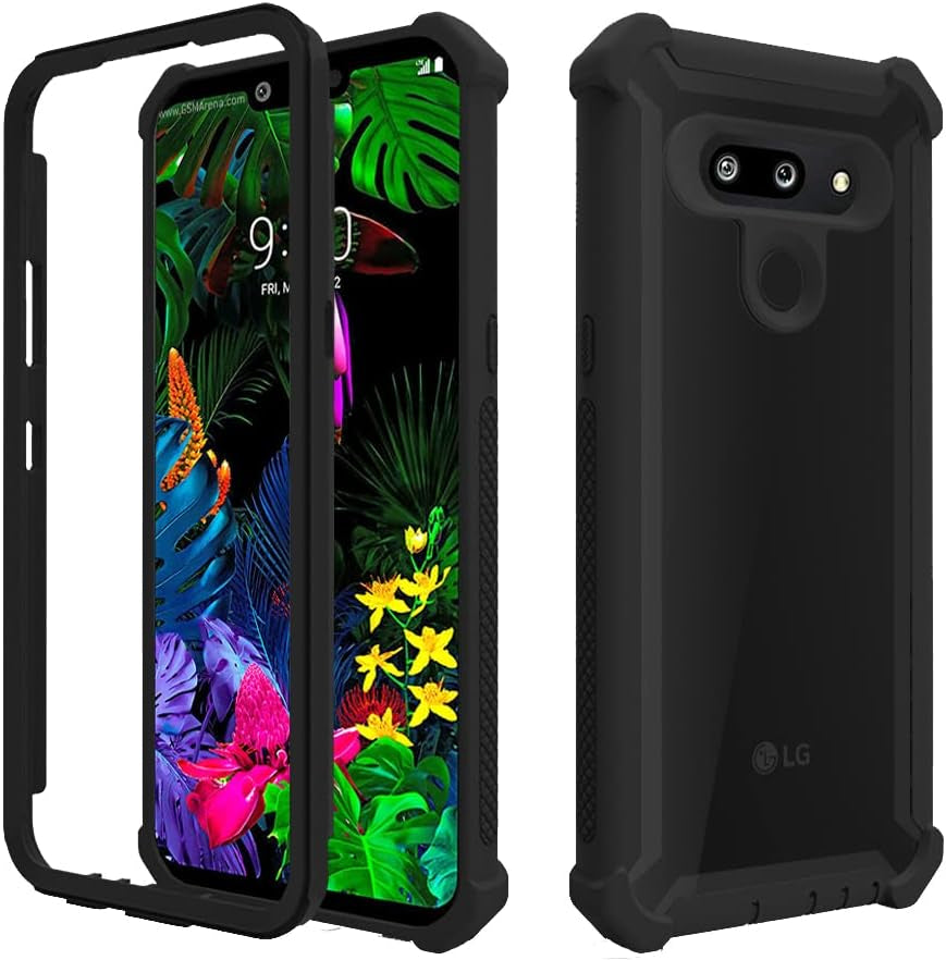 Asuwish Phone Case for LG G8 Thinq Cover Rugged Shockproof Hard Drop Proof Full Body Protective Heavy Duty Hybrid Dual Layer Cell Accessories LGG8 Thin Q G 8 LG8 G8Thinq Lgg8Thinq 8G Women Men Black  Asuwish   