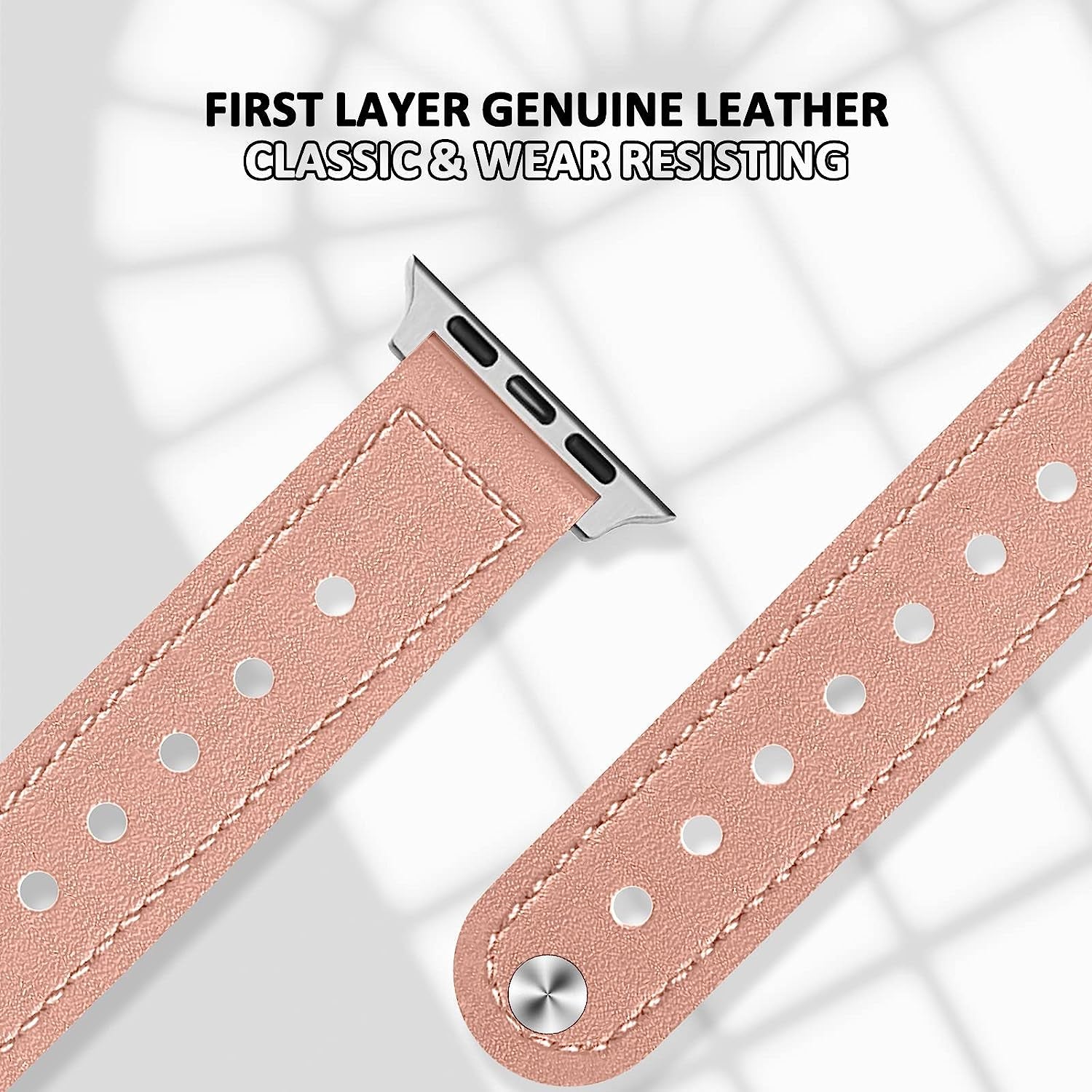 Leather Band Compatible for Apple Watch Band 49Mm 45Mm 41Mm 40Mm 44Mm 38Mm 42Mm,Chic Leather Strap for Iwatch Series Ultra/8/7/Se/6/5/4/3/2/1 Women Men Bracelet Replacement  SOLOLUP   