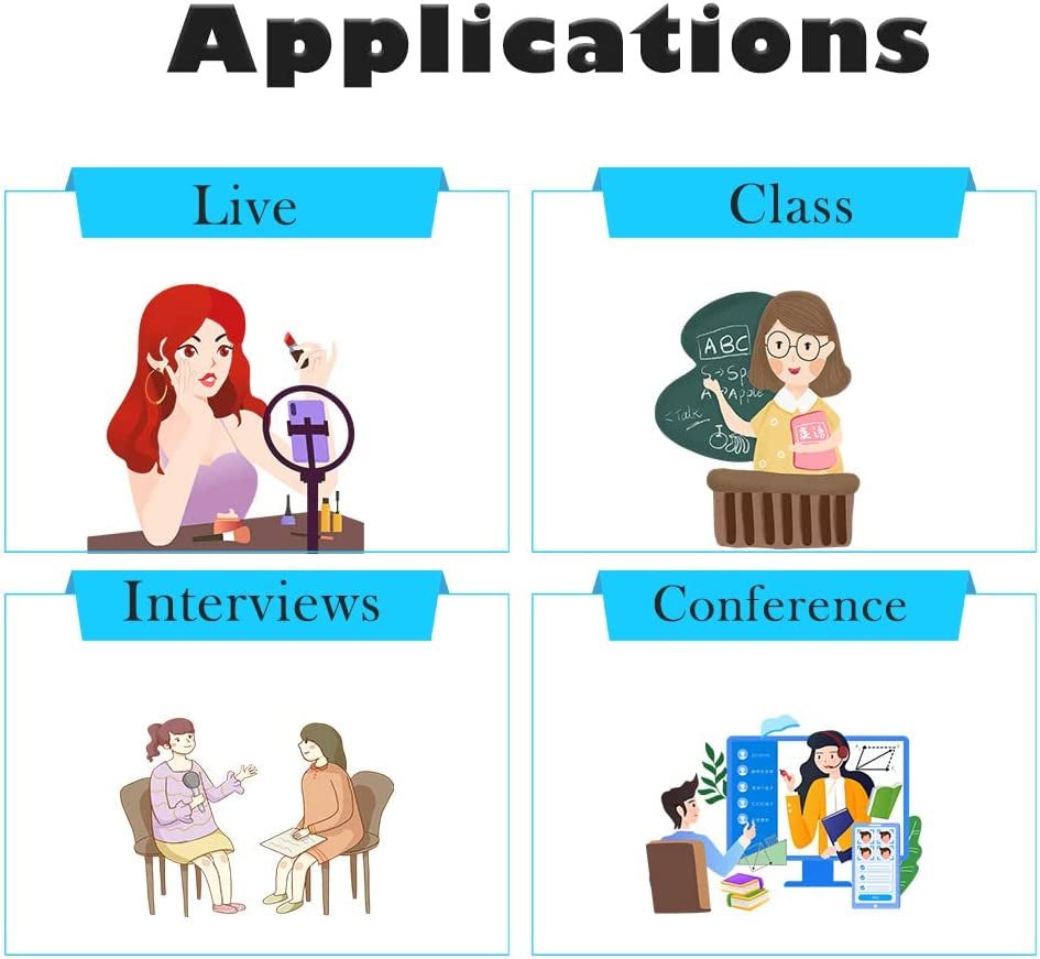 UDEE Microphone Lavalier Microphone 3.5Mm Phone Microphone, Mini Portable for Live, Interview, Meeting and Other Scenarios  UDEE   