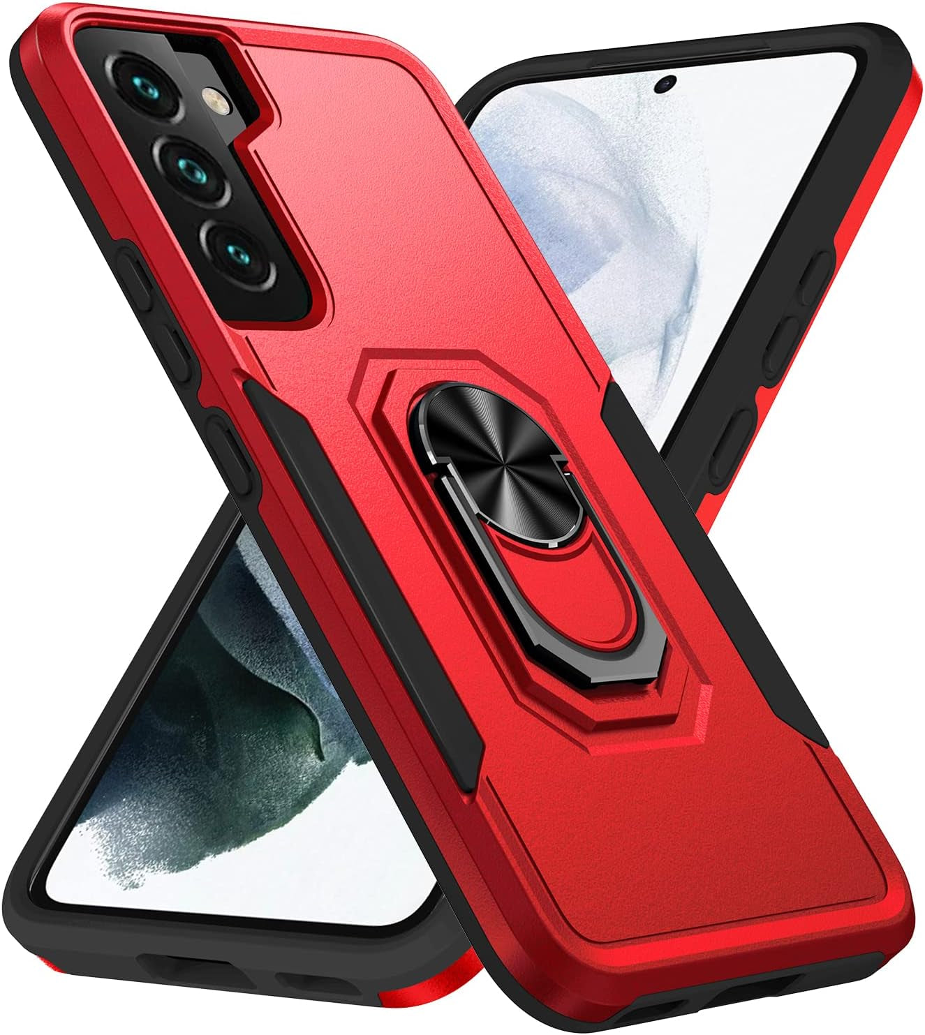 Fucozan for Samsung Galaxy S22 plus Case Galaxy S22+ Case with Kickstand Armor Magnetic Ring Rugged Protective Military Grade Shockproof Case for Galaxy S22 plus Phone Case (Navy)  Fucozan Red  