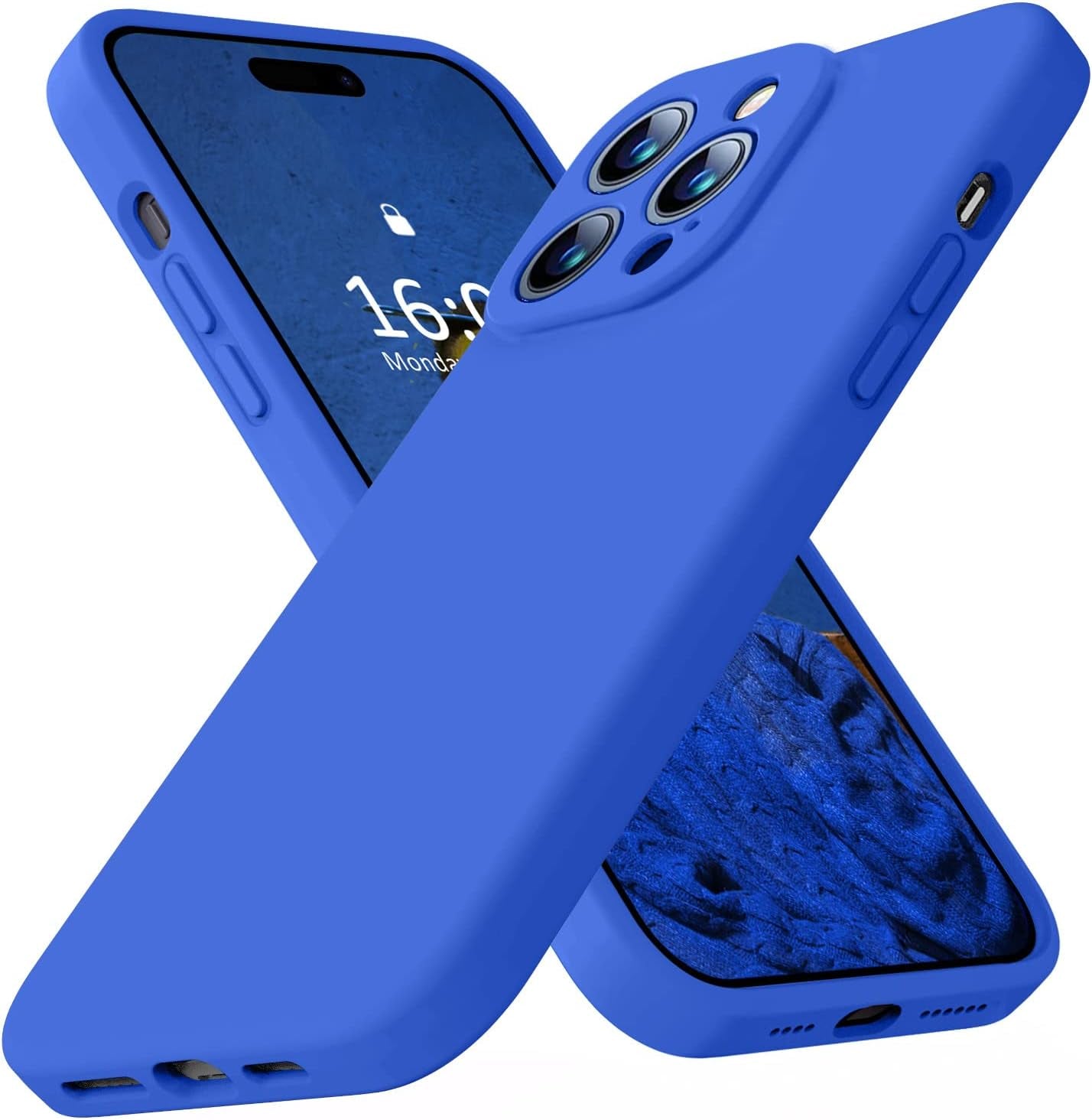 Ktele Compatible with Iphone 14 Pro Case, Ab-Grade Liquid Silicone Case, [Four Corner 50+Tiny Airbags Shockproof] [Soft Microfiber Lining Anti-Scratch] Camera All-Round Protection Case-Blue  Ktele Klein Blue  