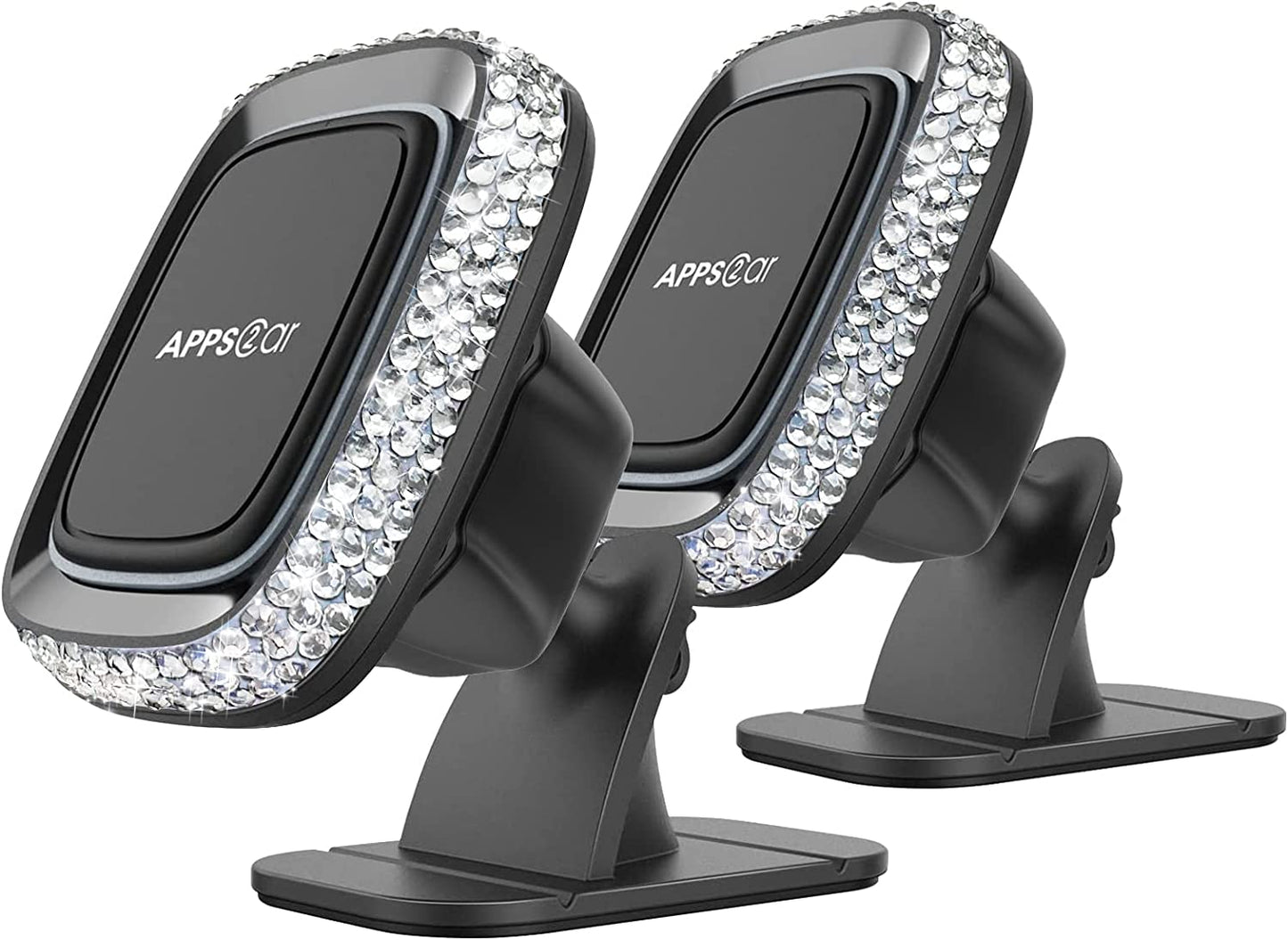 [2 Pack] Magnetic Phone Holder for Car, Apps2Car [Super Strong Magnet] Phone Mount for Car, Dashboard Magnetic Car Phone Holder Mount with Strong VHB Adhesive Mounting, Compatible with Iphone, Samsung  Wiiki-Tech SILVER-DOUBLE  