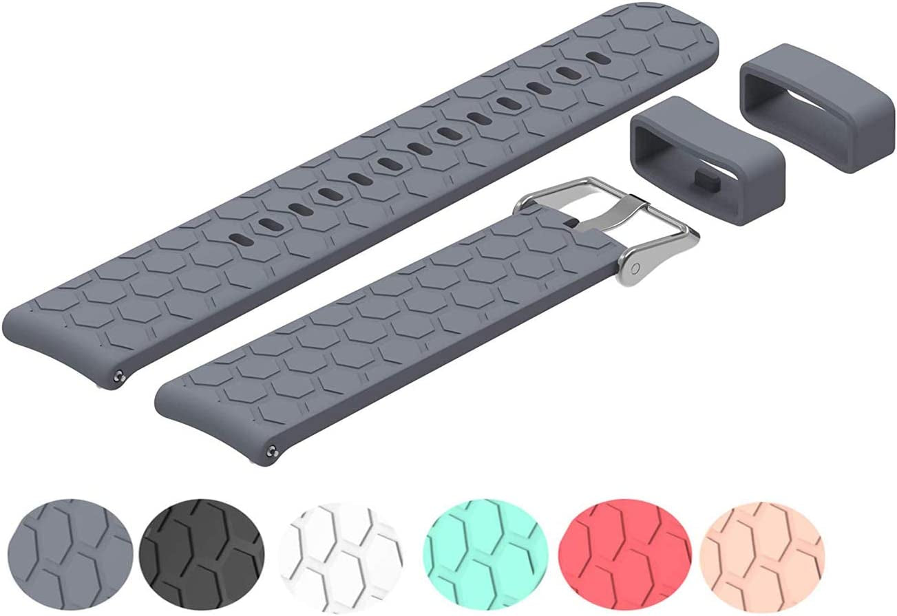 Compatible for Garmin Forerunner 245/Forerunner 645/Venu/Venu Sq/Vivoactive 3 Bands Replacement Accessory Sport Colourful Silicone Bracelet 6Pack 20MM Strap Band for Garmin Smartwatch  E ECSEM   