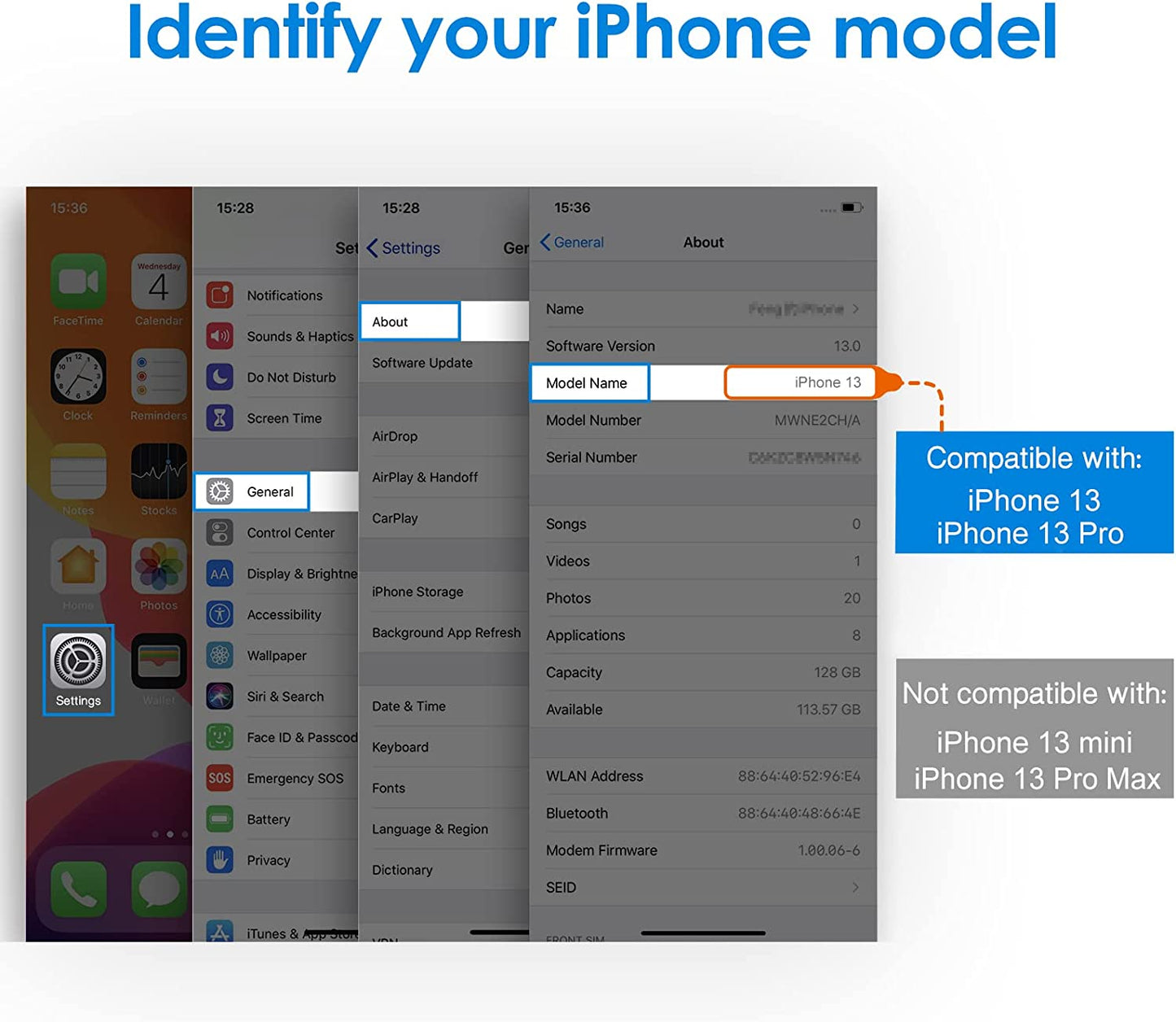 Jetech Privacy Screen Protector for Iphone 13/13 Pro 6.1-Inch, anti Spy Tempered Glass Film, 2-Pack  JETech   