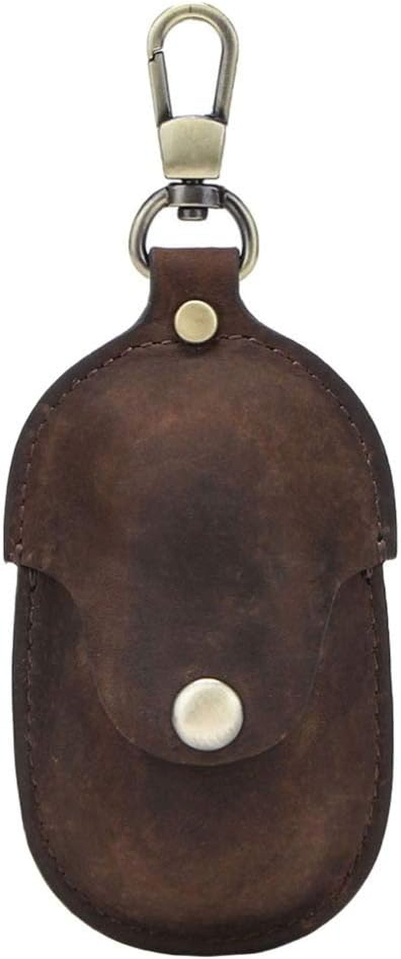 UKCOCO Compatible for Samsung Galaxy Buds Case Leather Shockproof Protective Earbuds Case with Carabiner Keychain - Brown  UKCOCO Coffee  