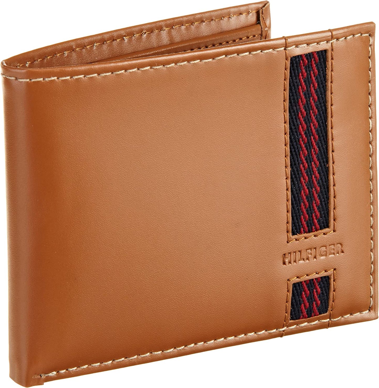 Tommy Hilfiger Men'S Slim Extra Capacity Bifold Wallet with Multiple Card Slots  Tommy Hilfiger Men's Accessories Tan Stripe One Size 