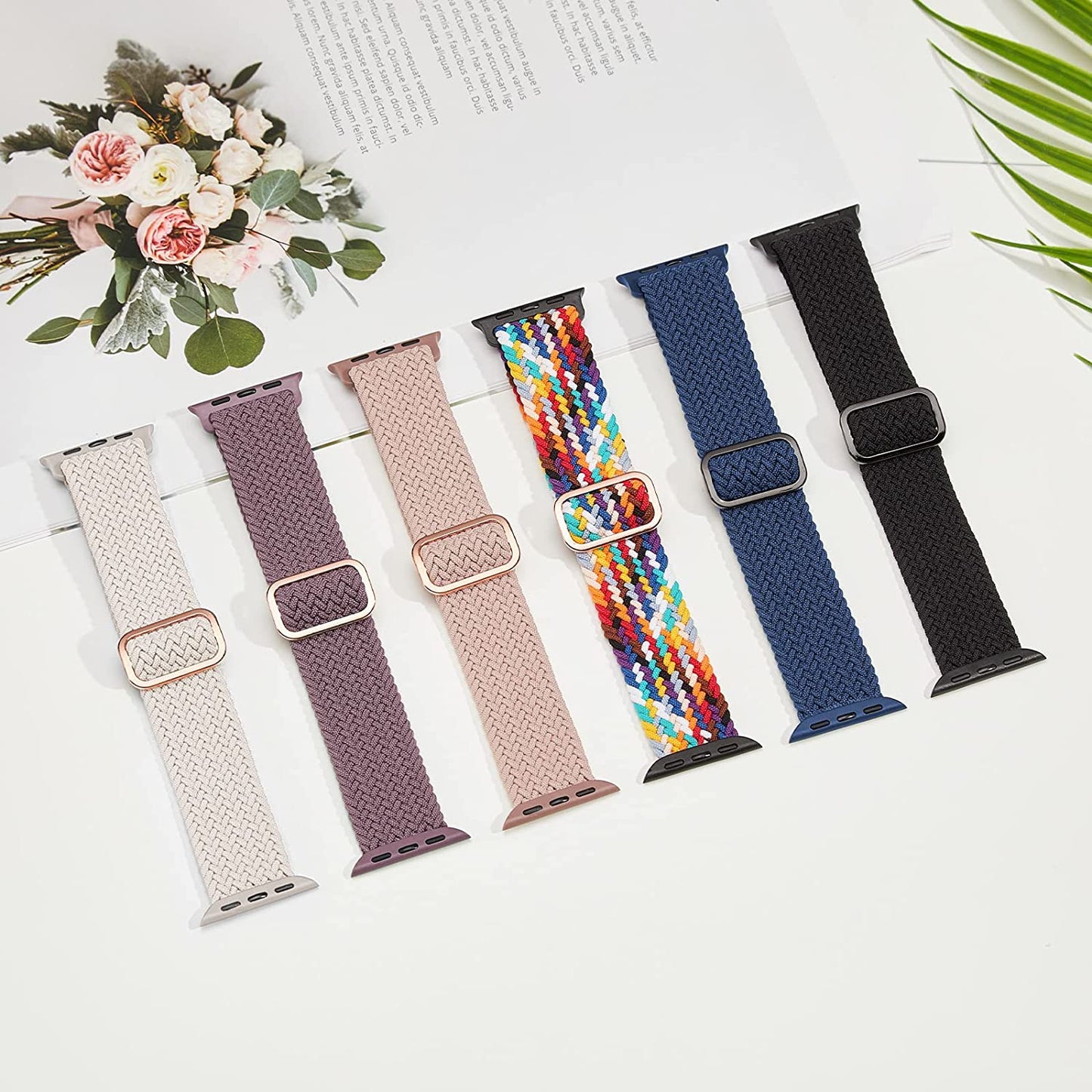 Braided Solo Loop Compatible with Apple Watch Band 38Mm 40Mm 41Mm 42Mm 44Mm 45Mm 49Mm for Women Men, Stretchy Straps Elastic Sport Wristbands for Iwatch Series 8 7 6 5 4 3 2 1 SE Ultra  Butifacion   