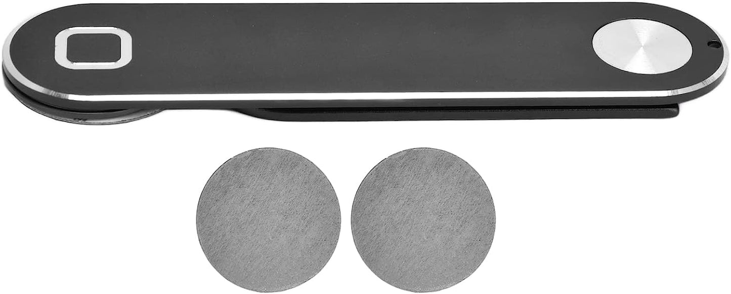 Magnetic Phone Holder for Laptop, Adjustable Phone Monitor Side Mount for Smartphones, for Home Office (Silvery)  Schellen Black  