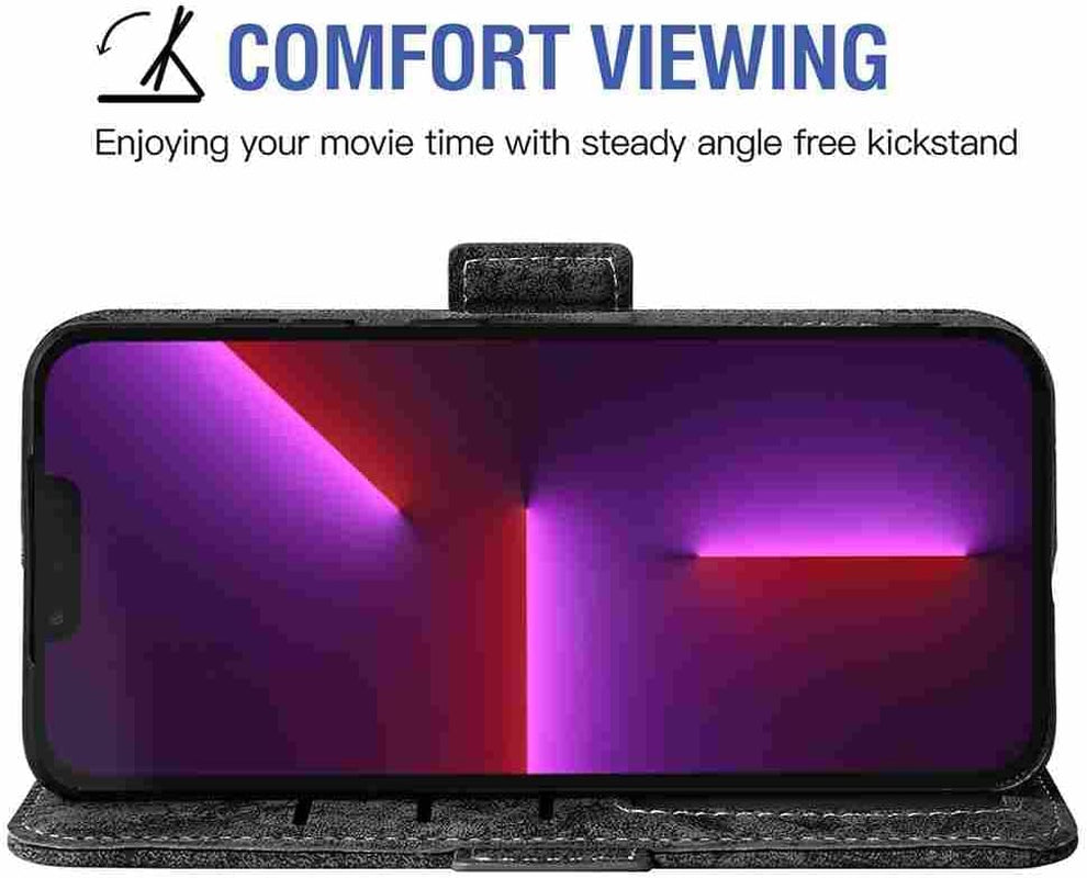 DIIGON Phone Cover Folio Wallet Case for LG G8, Premium PU Leather Slim Fit Cover for LG G8, 1 Photo Frame Slot, Prevent Scratches, Black  DIIGON   