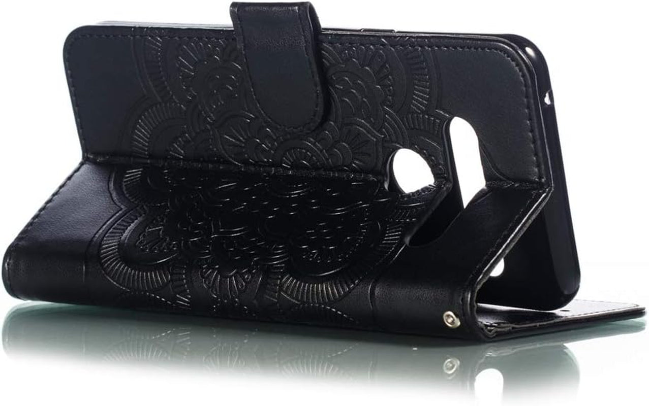 LEECOCO for LG G8 Thinq Case Mandala Embossing Luxury PU Leather Flip Notebook Wallet Bookstyle Magnetic Stand Card Slot Folio Bumper Protection Cover for LG G8 / G8S / G8 Thinq Mandala Black LD  LEECOCOO   