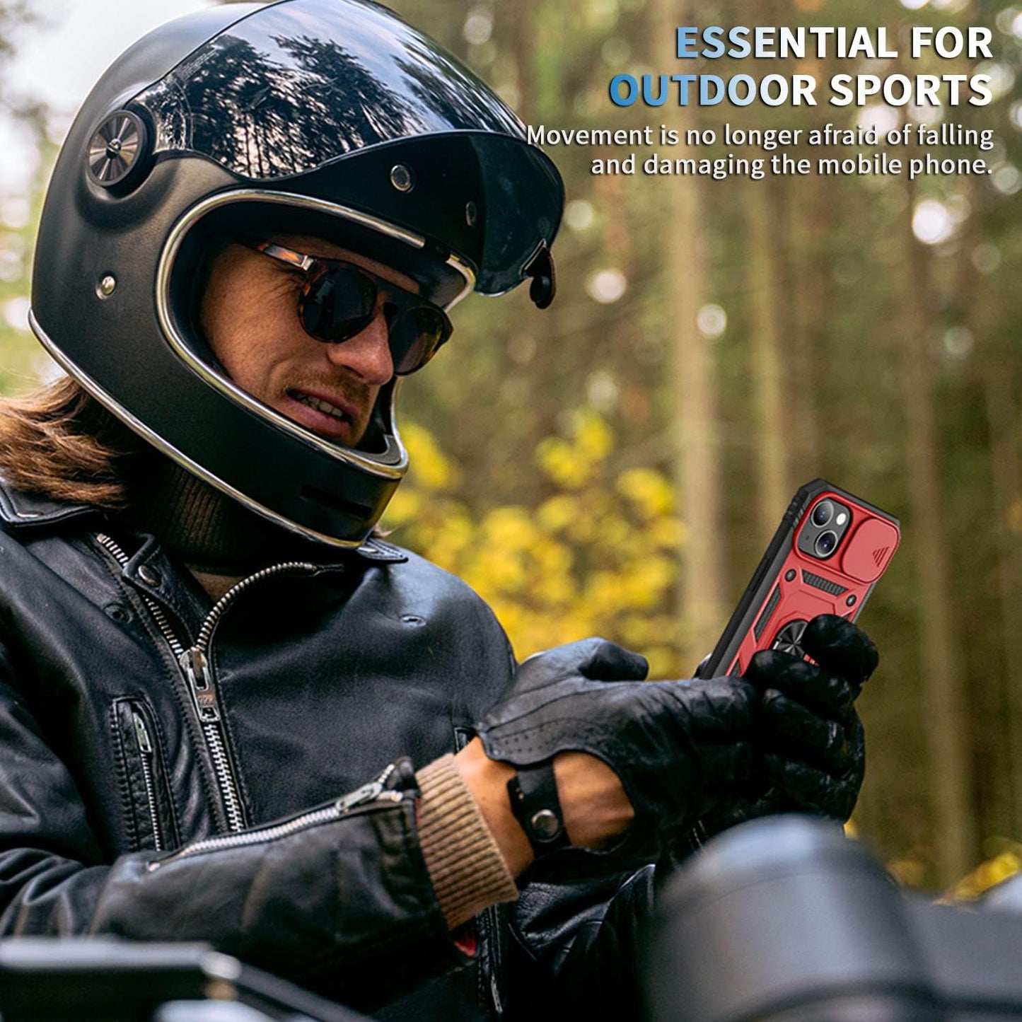 ZOEII for Iphone 12/12 Pro Case 6.1 Inch,With Camera Cover & Kickstand,Shockproof Drop Protection,Case for Iphone 12/12 Pro Case Red  ZOEII   