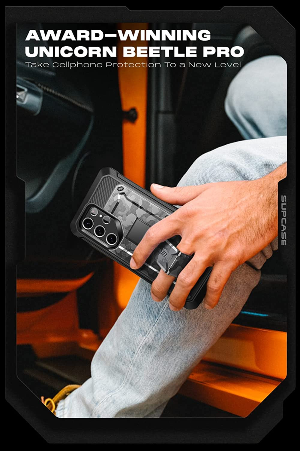 SUPCASE Unicorn Beetle Pro Series Case for Samsung Galaxy S22 Ultra 5G (2022 Release), Full-Body Dual Layer Rugged Belt-Clip & Kickstand Case without Built-In Screen Protector (Camogray)  SUPCASE   