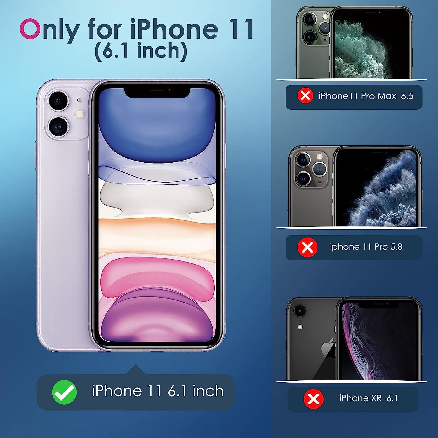 WHPXJY [3+3 Pack] Iphone 11 Screen Protector with Camera Lens Protector, 9H Hardness Anti-Scratch, Bubble Free, Case Friendly, Ultra HD Clear Tempered Glass Film for Iphone 11 6.1"  Crworld   
