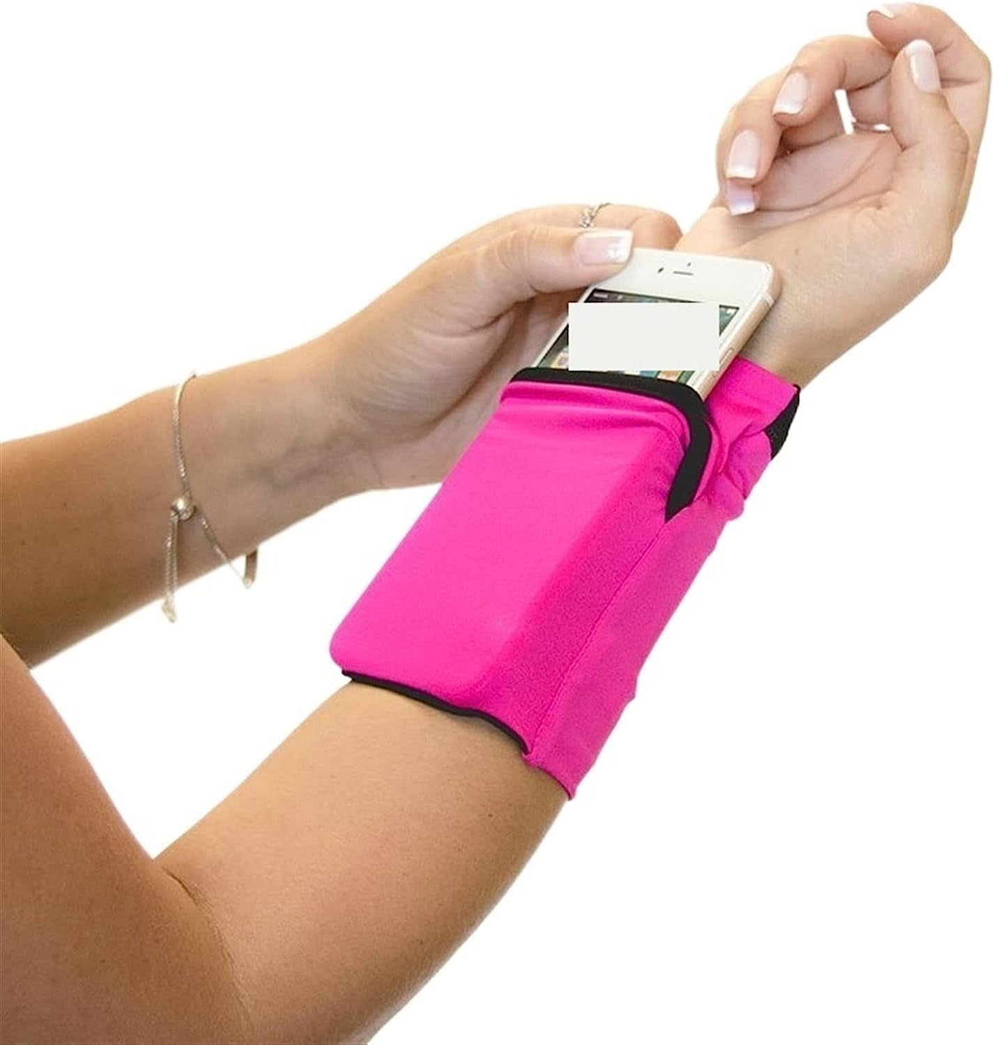 ACULIP Phone Arm Bands for Running, Anti-Slip Arm Bag Ultra-Thin Wristband Wrist Armband Phone Pouch Holder Sports Bags for Fitness Cycling Running (Color : Pink)  ACULIP   