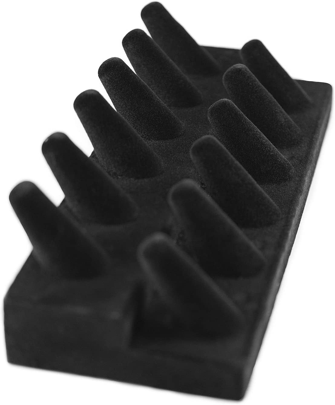 Super Z Outlet Black Velvet Finger Ring Counter Display Rack 12 Slots for Home Decoration, Organizing  Super Z Outlet   