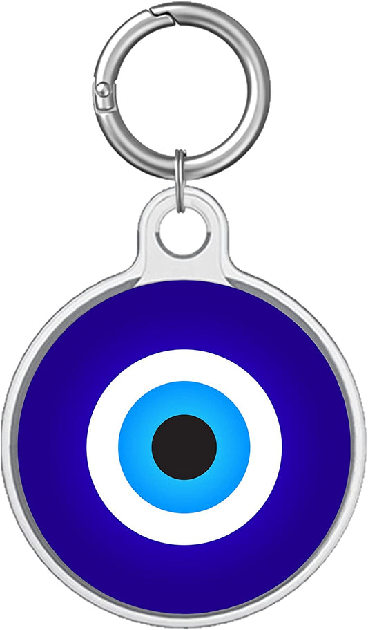 Impressed Protective Full Cover Airtag Case for Women - Lightweight Evil Eye Design - anti Scratch Silicon Skin Accessories with Keychain - Compatible with Apple Airtag Finder (Evil Eye Design)  Impressed.co   