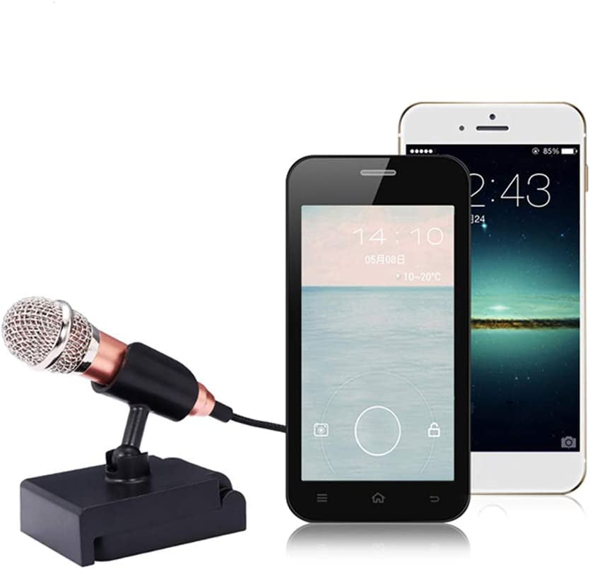 Ekqw015L [Mini Singing Mic Equipment 3.5Mm Mini Condenser Microphone Phone Karaoke Mic with Stand Singing Mic Equipment Mini Handheld Microphone for Mobile Phone Laptop Notebook Silver  ekqw015l   