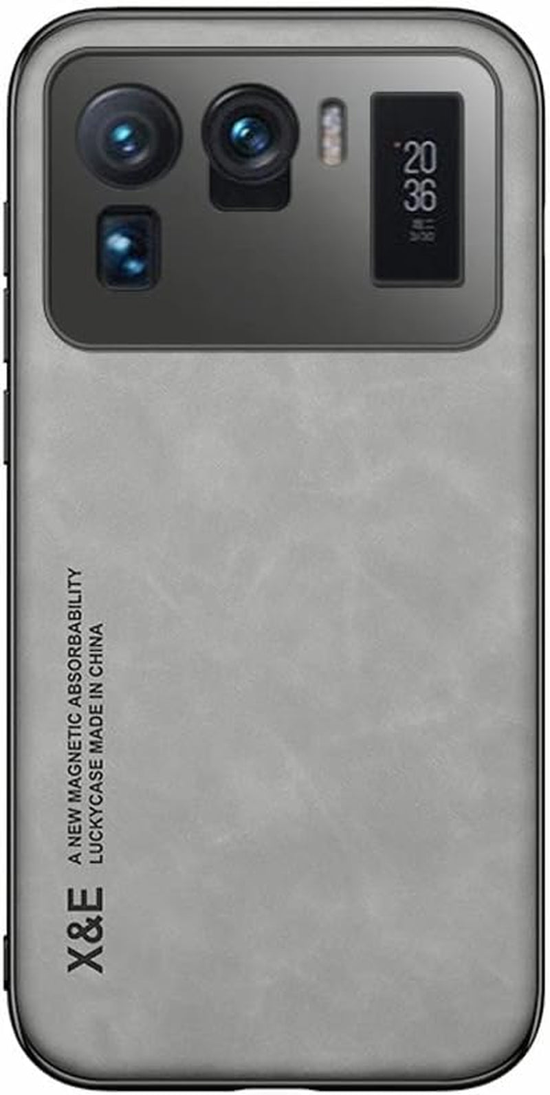 Kepuch Mowen Case Cover Bumper Built-In Metal Plate for Xiaomi 11 Ultra - Black  Kepuch Silklike-Gray  