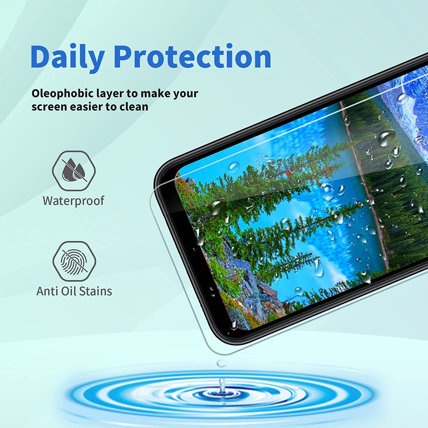 [3+3 Pack] Galaxy A14 Screen Protector with Camera Lens Protector, HD Tempered Glass Film, 9H Hardness, anti Scratch, Easy Installation, Bubble Free for Samsung Galaxy A14 5G  Corefyco Direct   