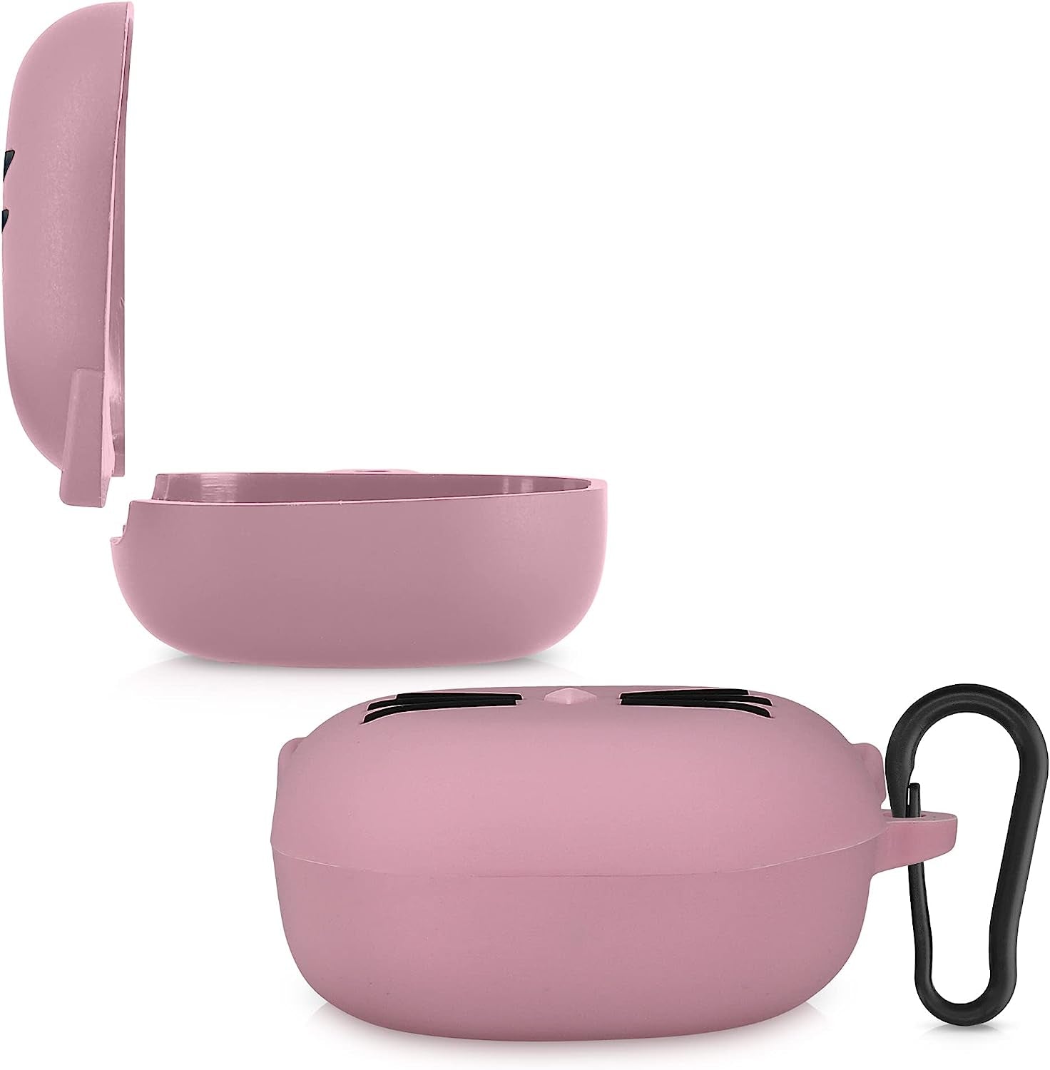 Kwmobile Silicone Case Compatible with Samsung Galaxy Buds 2 Pro/Buds 2 / Buds Live - Case Soft Cover - Cat Black/Pink  KW-Commerce   