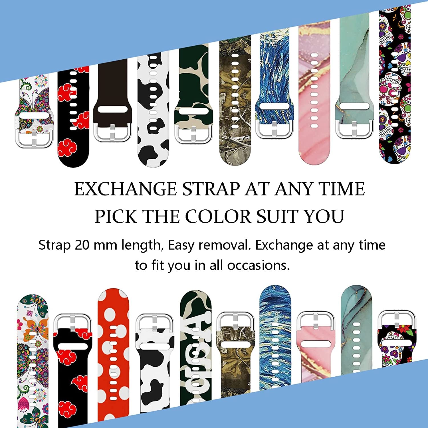 20Mm Band for Samsung Galaxy Watch 4 5 Pro Band 40Mm 44Mm 45Mm/Galaxy Watch 4 Classic Band 42Mm 46Mm/Watch 3 41Mm/Active 2, 22Mm Bands for Samsung Galaxy Watch 3 Band 45Mm/Samsung Gear S3 Frontier  Sqweey   