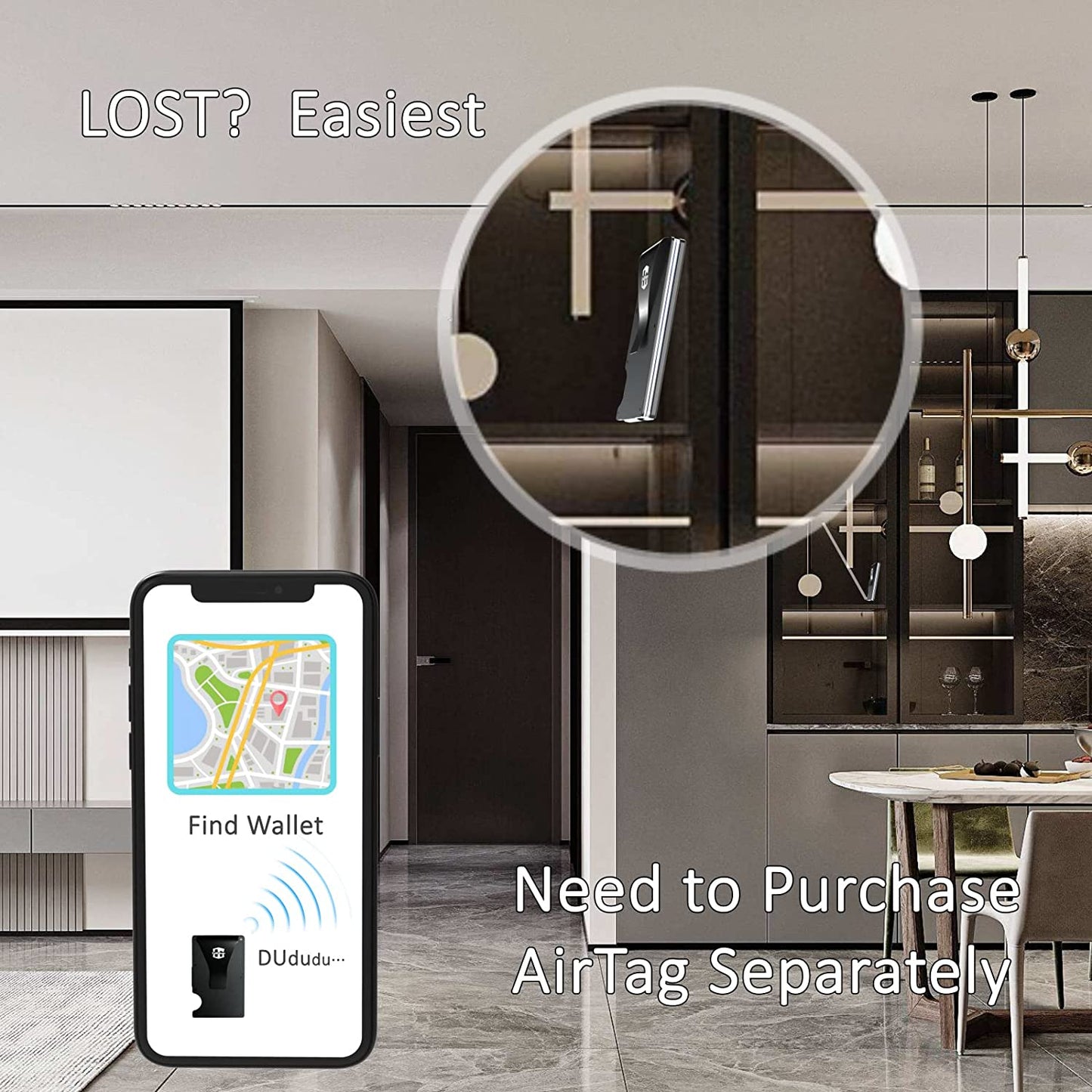 Fafdbinm Airtag Wallet RFID Blocking,Rose Violet  FafdBinm   