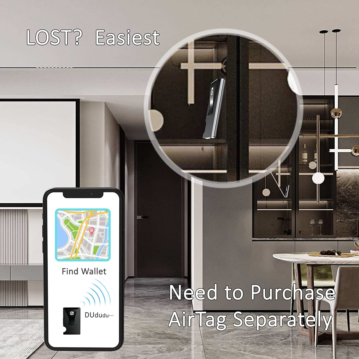 Fafdbinm Airtag Wallet RFID Blocking,Rose Violet  FafdBinm   