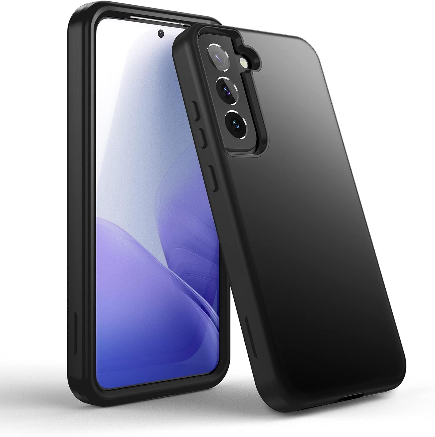 Welovecase for Samsung Galaxy S21 5G Case, Cover 3 in 1 Full Body Heavy Duty Protection Hybrid Shockproof TPU Bumper Three Layer Protective Case for Samsung Galaxy S21 6.2 Inch Rose Gold  WeLoveCase Black  