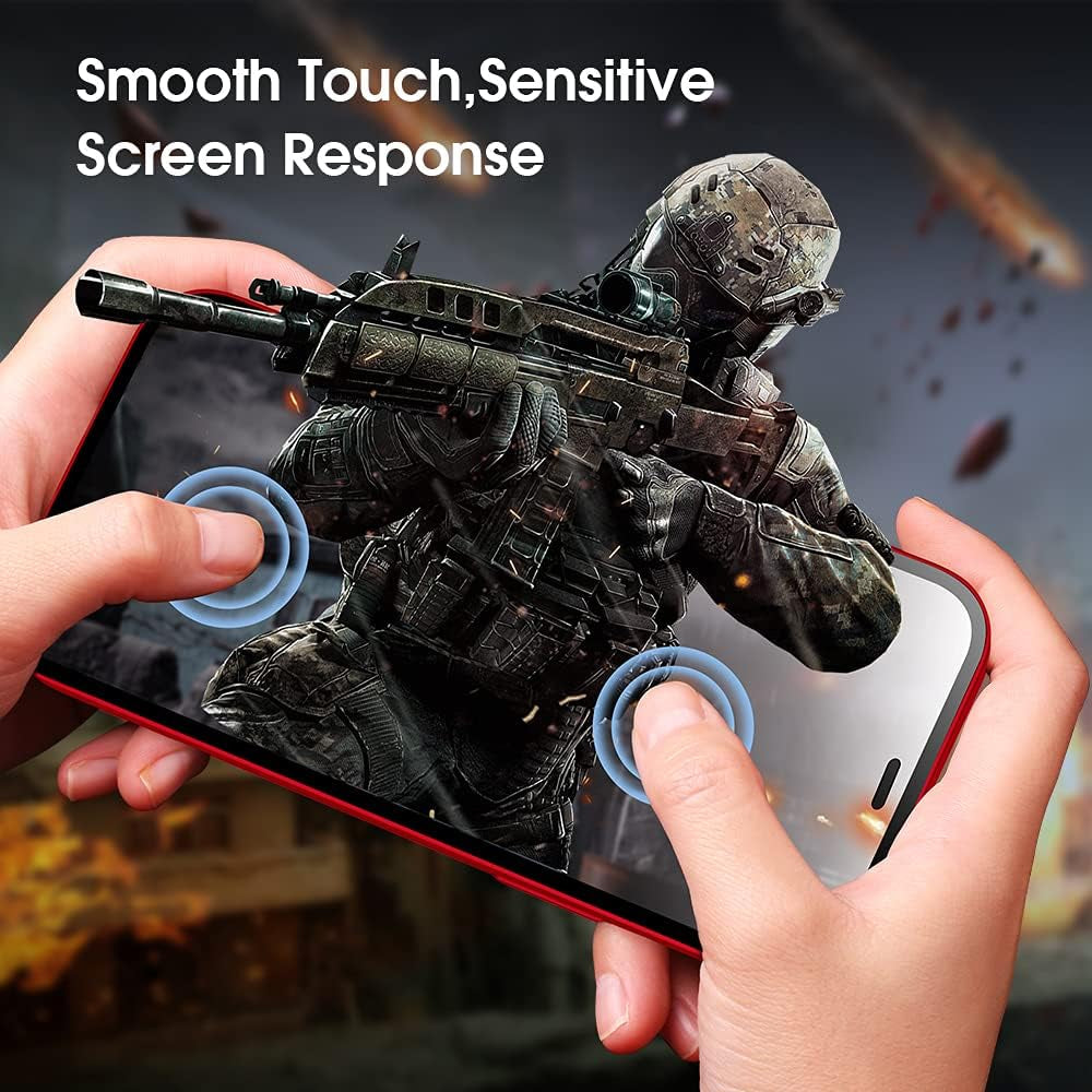 X-Level Compatible with Iphone 12 Pro Max Case,[360 Full Body Protective] with 2X Tempered Glass Screen Protector Ultra Thin Slim Fit Phone Cover for Iphone 12 Pro Max 6.7 Inch (Matte Red)  Pipilu   