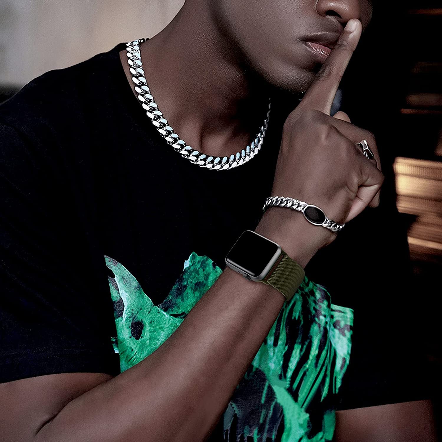 Daqin 3 Pack Stretchy Nylon Solo Loop Band Compatible with Apple Watch Band 41Mm 45Mm 38Mm 40Mm 42Mm 44Mm 49Mm, Adjustable Elastic Braided Straps for Apple Watch Ultra Iwatch Series 8/7/6/5/4/3/2/1/SE  Ylire-US   