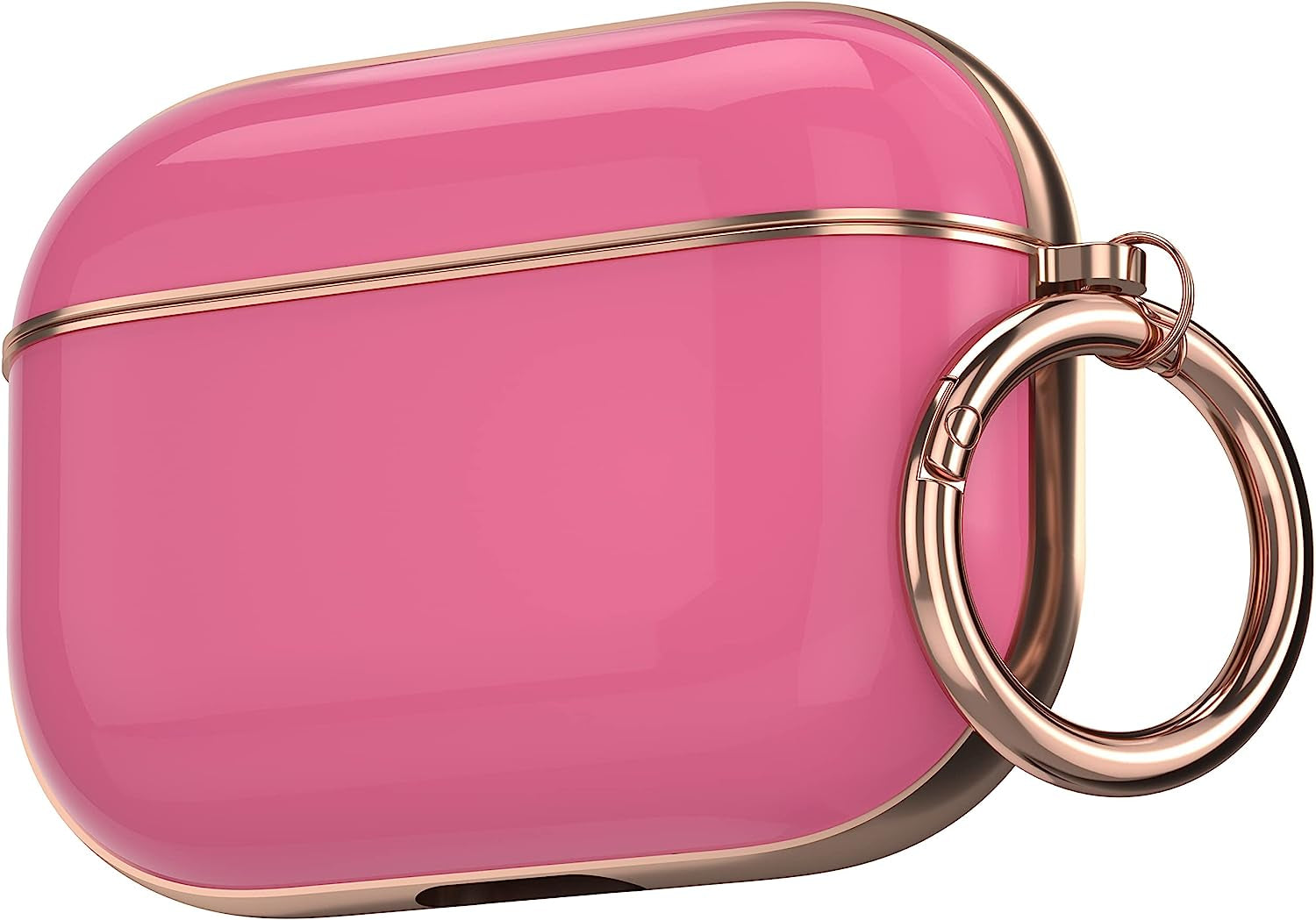 Maxjoy Compatible Airpods Pro Case Cover, Leopard Print Air Pod Pro Case Cute Protective Hard Ipod Pro Cover for Women Men with Keychain Designed for Airpods Pro Charging Case 2019  Maxjoy Neon Pink  