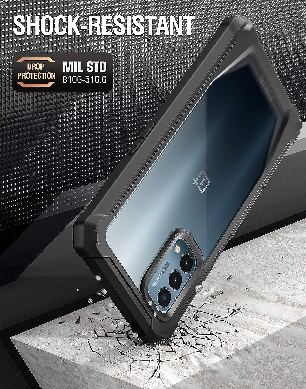 Poetic Guardian Series Case Designed for Oneplus Nord N200 5G, Full-Body Hybrid Shockproof Bumper Cover with Built-In Screen Protector, Black  Poetic   