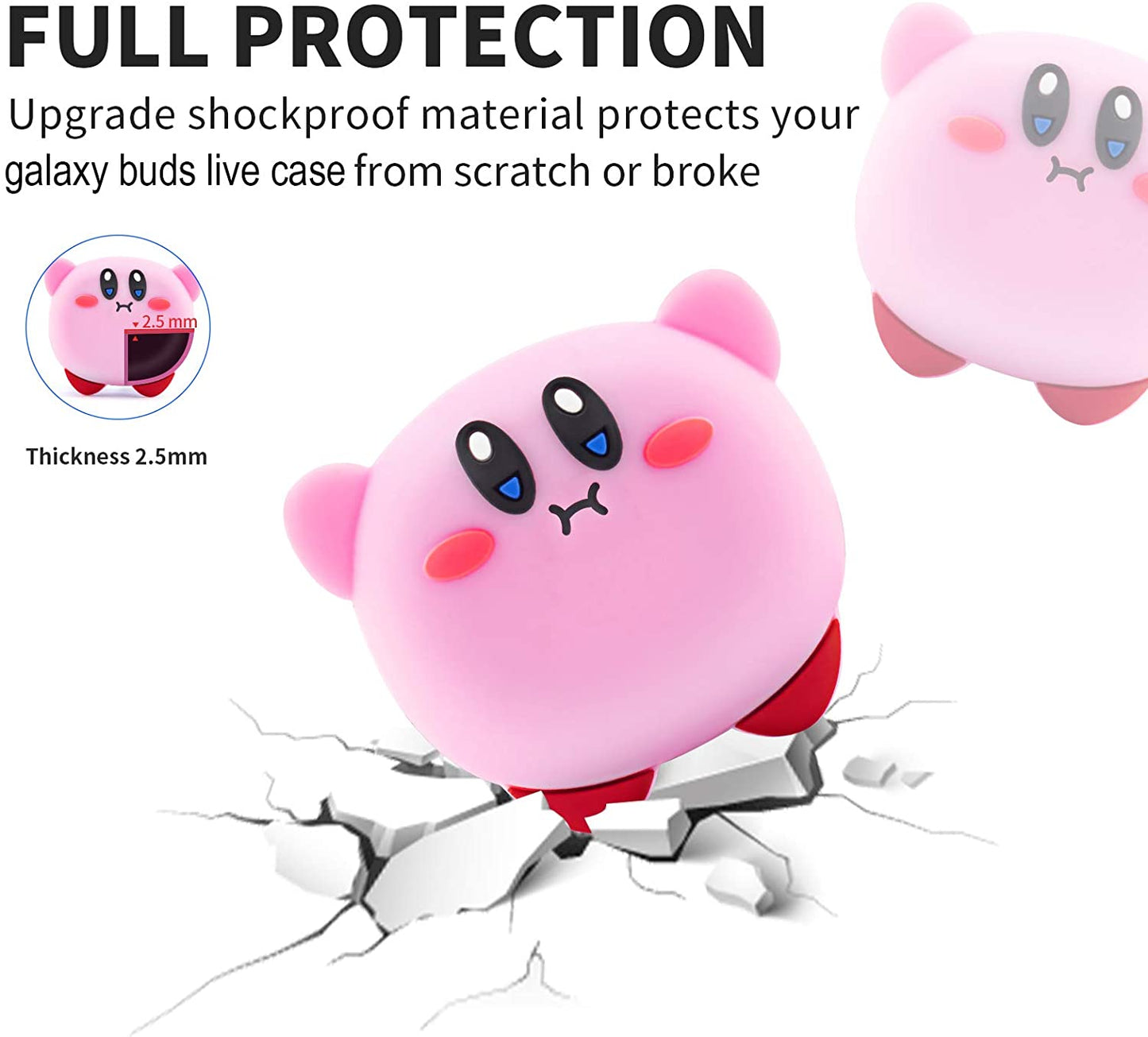 Cute Cover for Galaxy Buds Pro Case/Galaxy Buds 2 Case/Galaxy Buds Live Case, Alquar 3D Cartoon Anime Design Shockproof Silicone Protective Cover for Samsung (New Star Kabi)  Alquar   