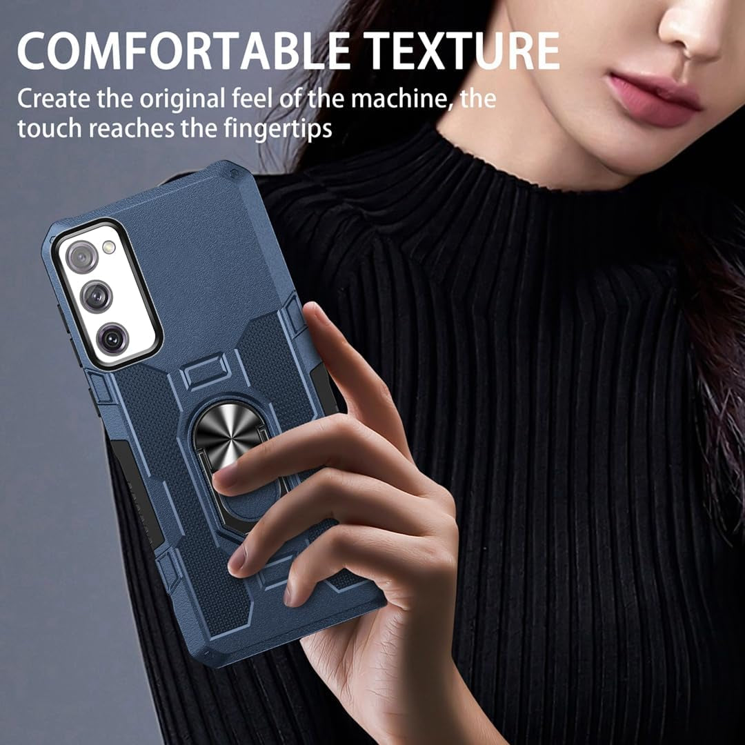 MGSBCXN Armor Case for Samsung Galaxy Note20 5G, Military Grade Shockproof Protection Samsung Galaxy Note 20 Case, Heavy Duty Protection Slim Fit Samsung Note 20 Case with Ring Kickstand, Blue  MGSBCXN   