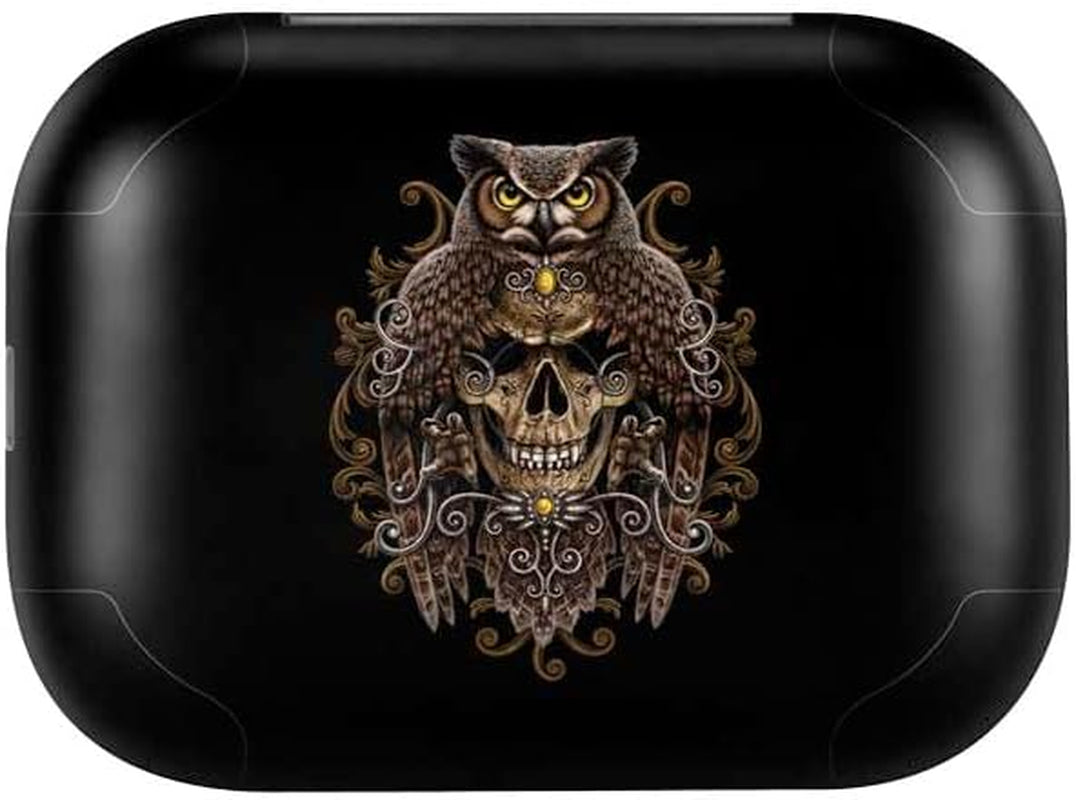 Skinit Decal Skin Compatible with Echo Buds - Officially Licensed Sarah Richter Skull and Owl by Sarah Richter Design  Skinit   