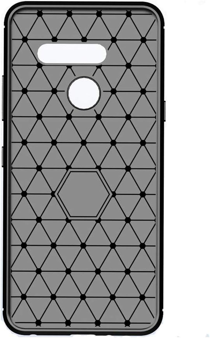 Phone Case for LG G8 Thinq with Tempered Glass Screen Protector Cover and Cell Accessories Slim Thin Soft TPU Silicone Rugged Rubber Protective LGG8 Thin Q G 8 LG8 G8Thinq Lgg8Thinq 8G Cases Men Black  Asuwish   