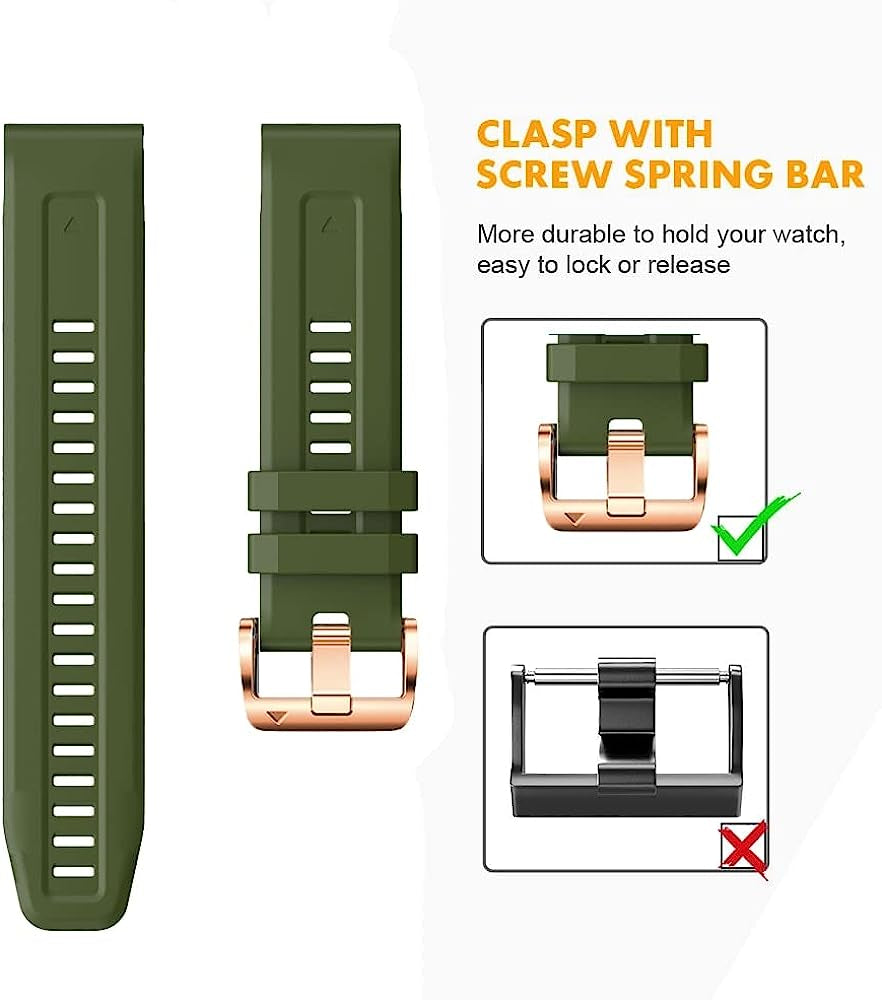 KAVJU 20Mm Silicone Watch Band Straps for Garmin Fenix 6S 6S Pro 5S 5Splus Descent Mk2S D2 Delta Smart Watch Band Straps Quick Releas  KAVJU   