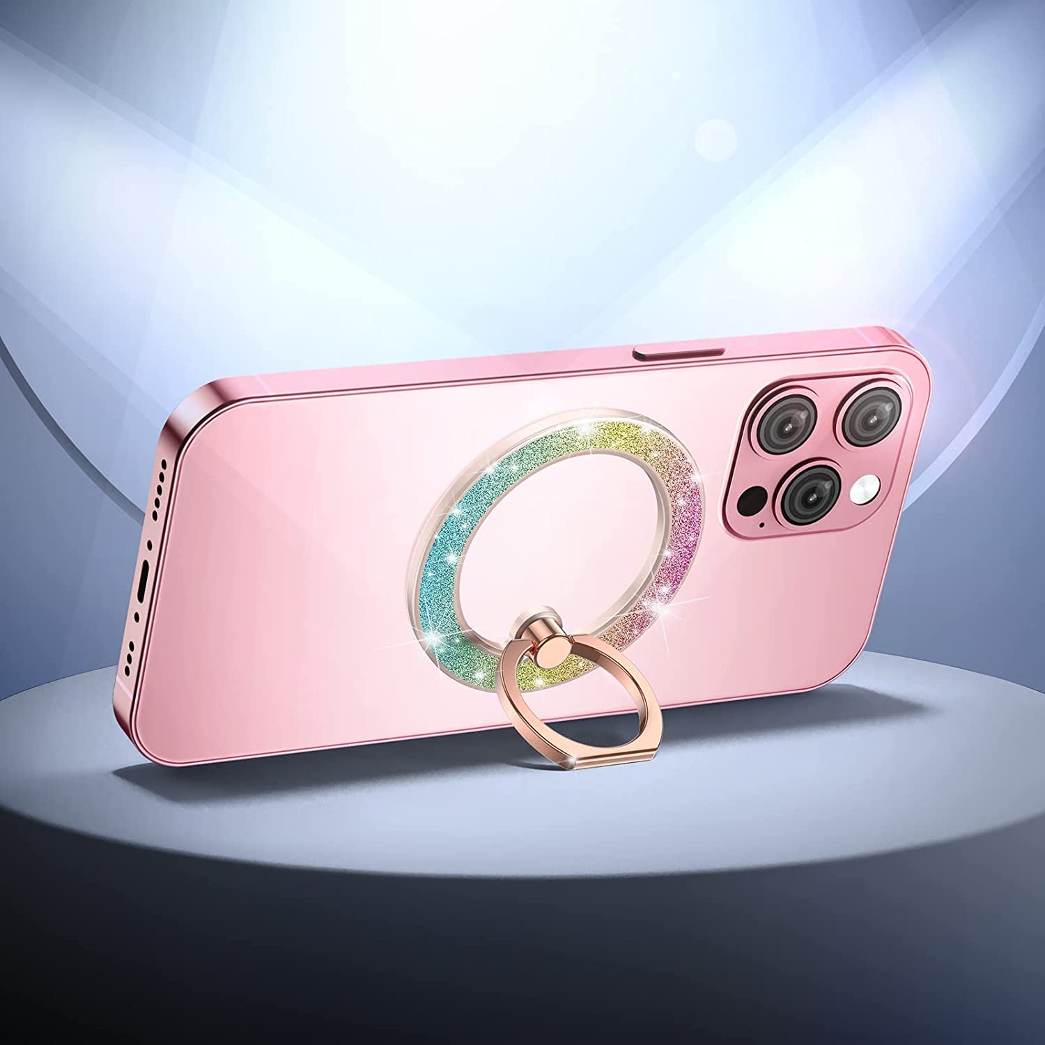 Mindsky Magnetic Phone Ring Holder for Iphone 14 13 12 Magsafe Accessories Adjustable Finger Phone Ring Grip【Removable When Wireless Charging】  Mindsky   