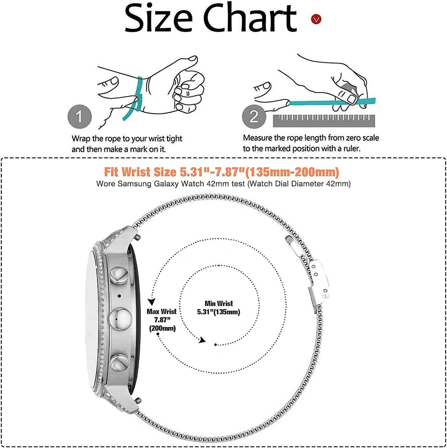 For Garmin Venu Sq/Venu 2 Plus/Vivoactive 3 Watch Band, 20Mm Quick Release Metal Mesh Stainless Steel Wristband Strap for Garmin Venu/Venu Sq Music, Vivomove 3 (Silver)  PONATTENO   