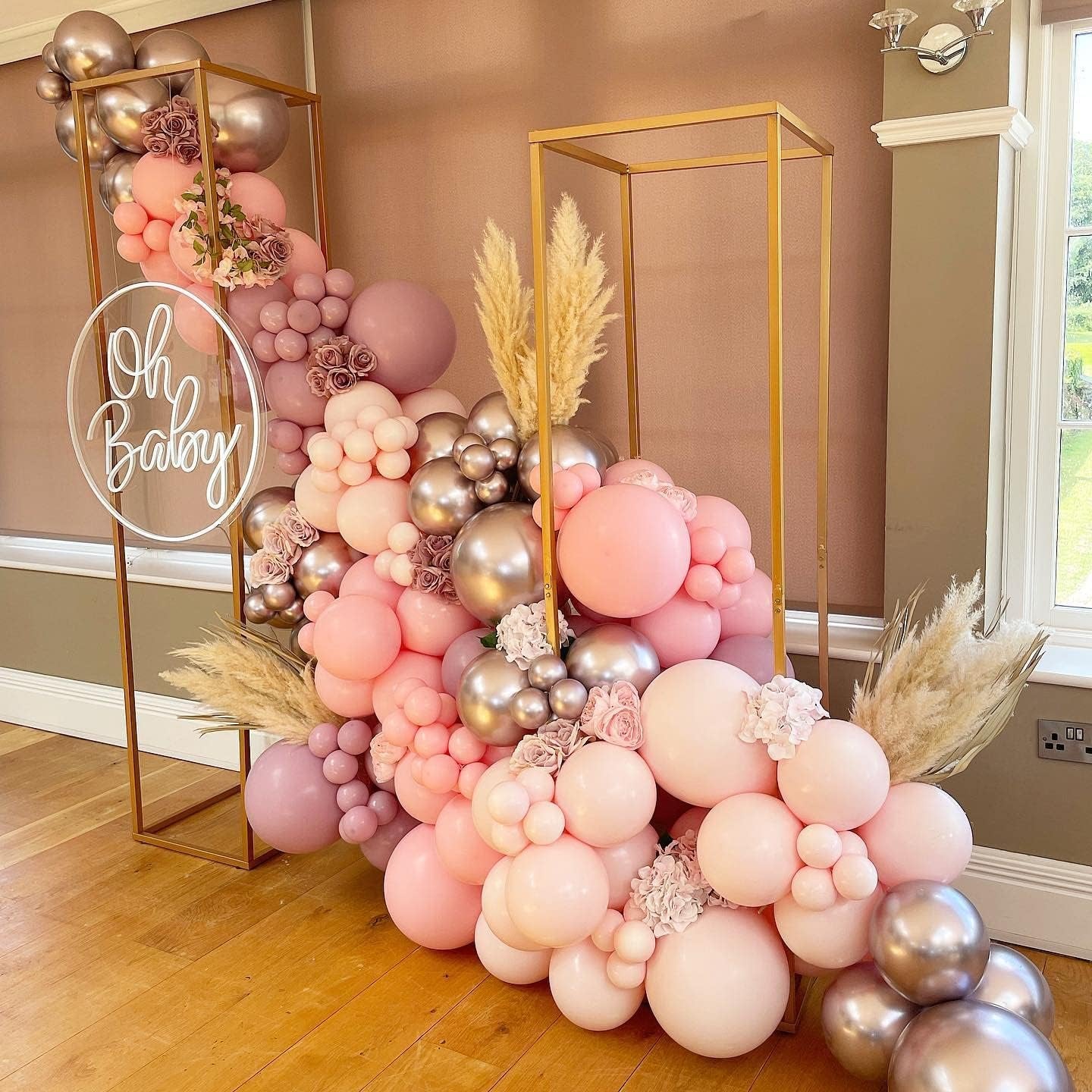 Boho Balloon Garland Arch Kit 147Pcs Blush Pastel Pink Balloon Garland Double Stuffed Dusty Rose Balloon Garland Chrome Rose Gold Balloons for Birthday Baby Shower Bridal Wedding Party Decorations  Lattua 132Pcs  
