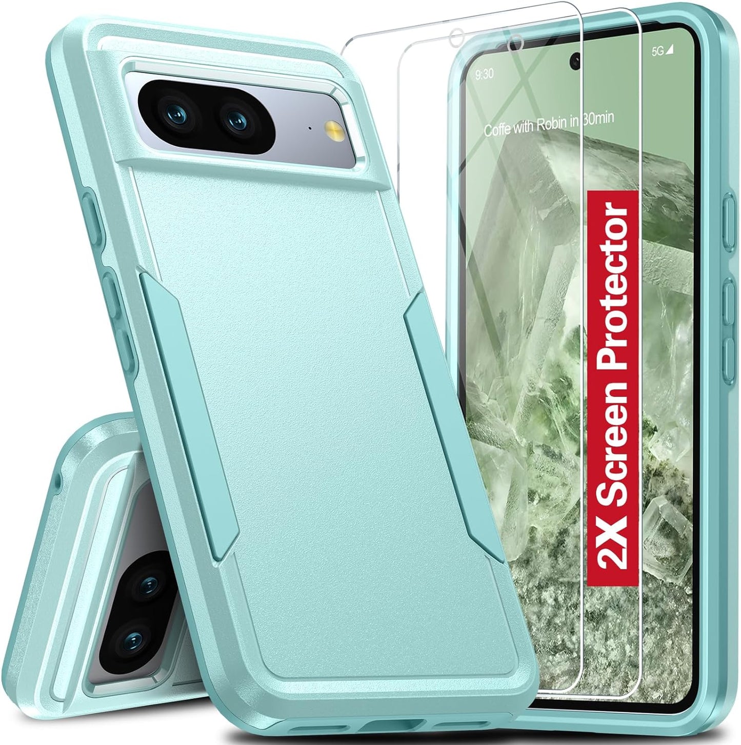 Oneagle for Google Pixel 8 Case, Pixel 8 Case with 2 Screen Protector, [15FT Military Protection][Double Layer][Heavy Duty][Anti-Slip][Matte Feel] Shockproof Phone Case for Pixel 8 6.2 Inch  Oneagle   